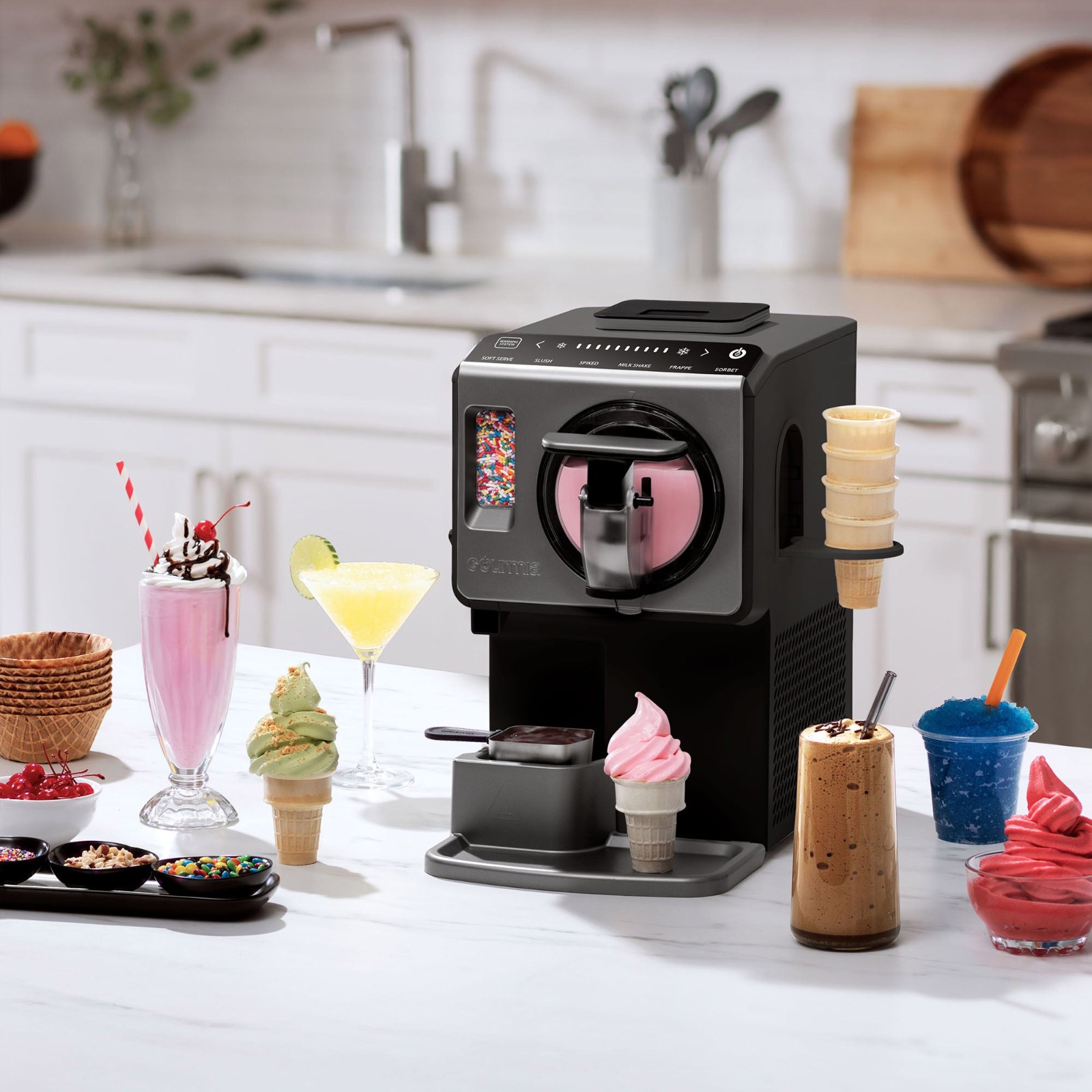 Gourmia 2 Quart Automatic Soft Serve Ice Cream and Frozen Drink Maker