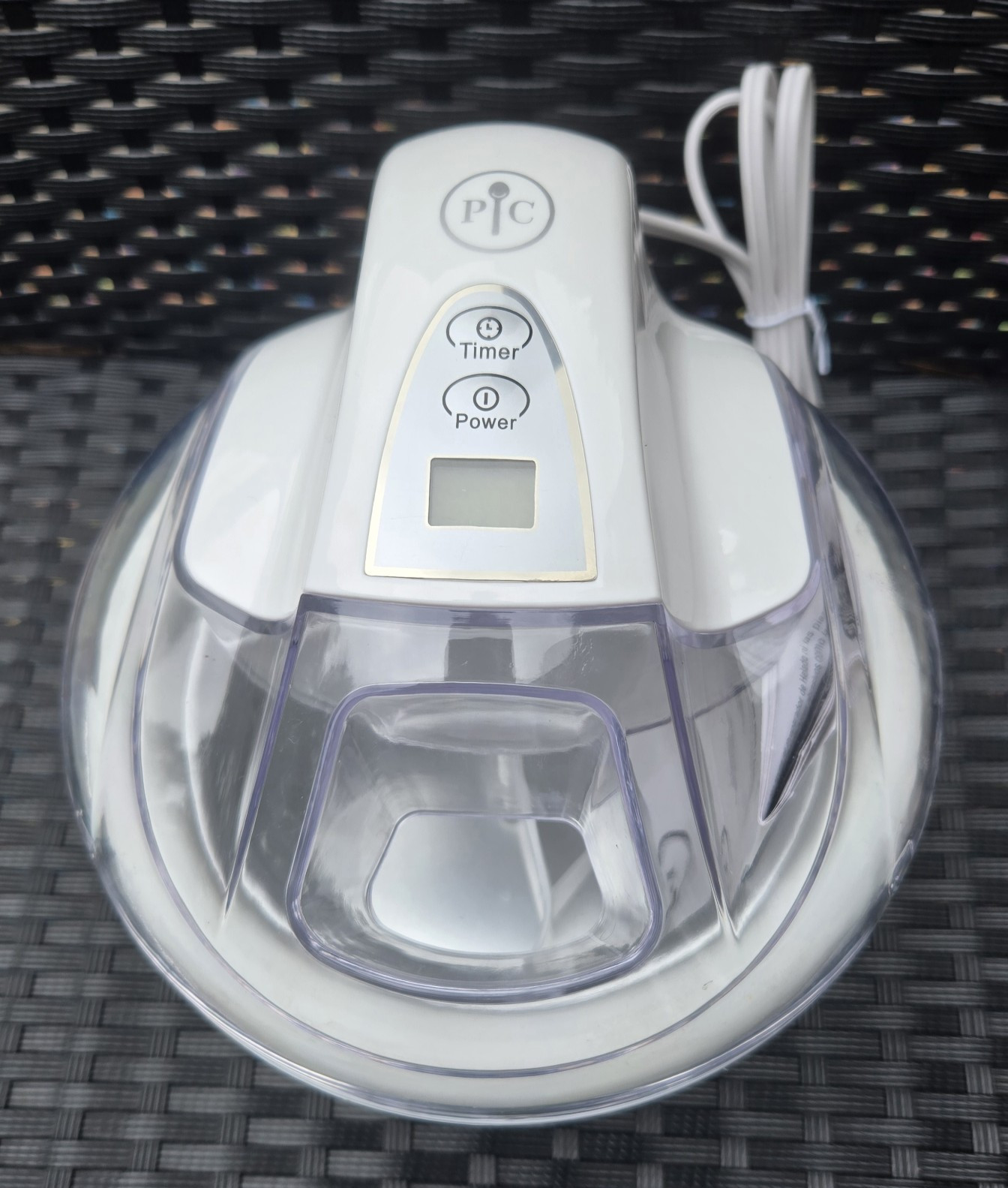 Pampered Chef 1534 Electric Ice Cream Maker 1.5 Qt Freezer Bowl Timer Display