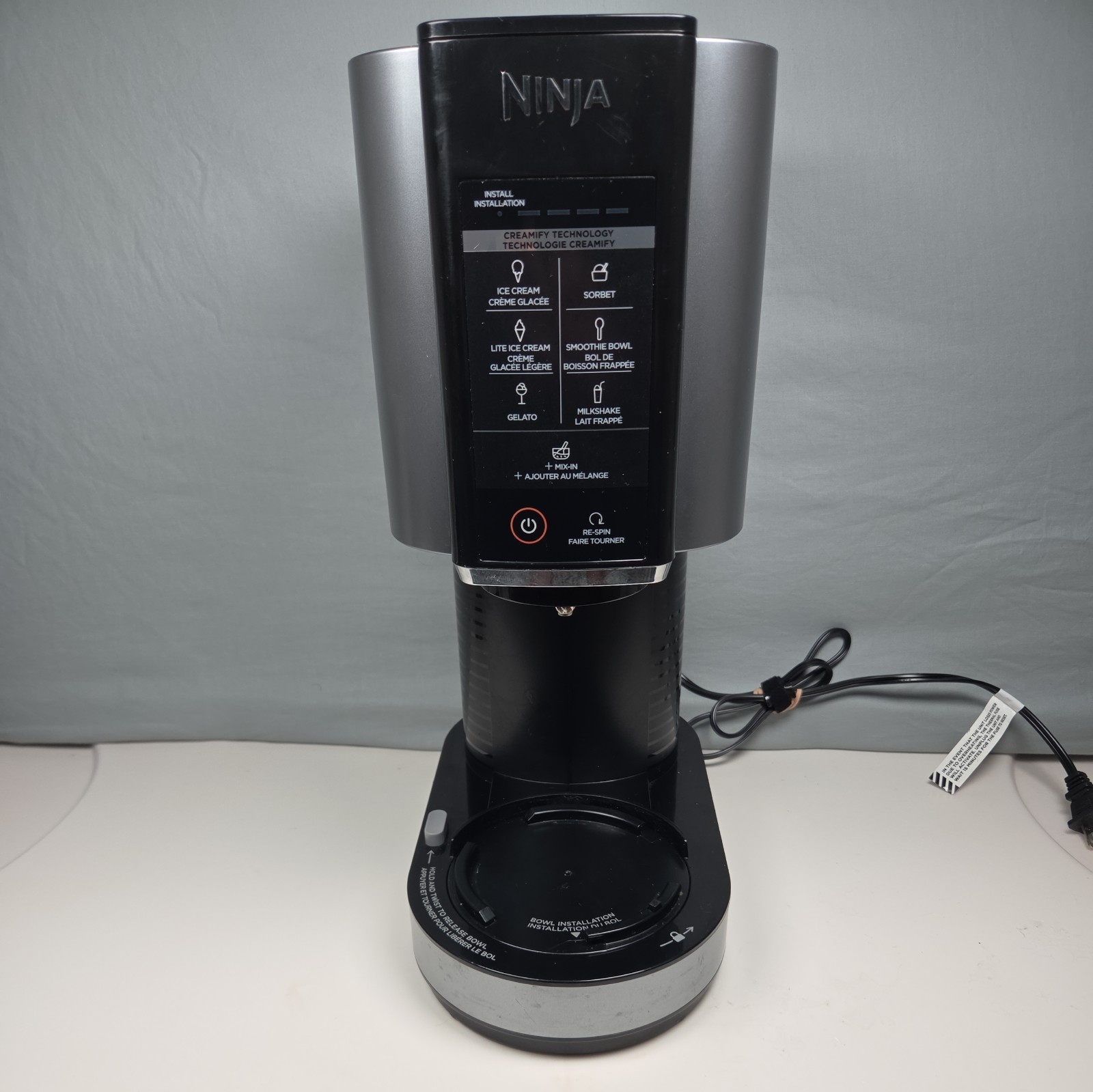 Ninja Creami NC300 Ice Cream Maker Black Model: NC300 *BASE ONLY* Tested