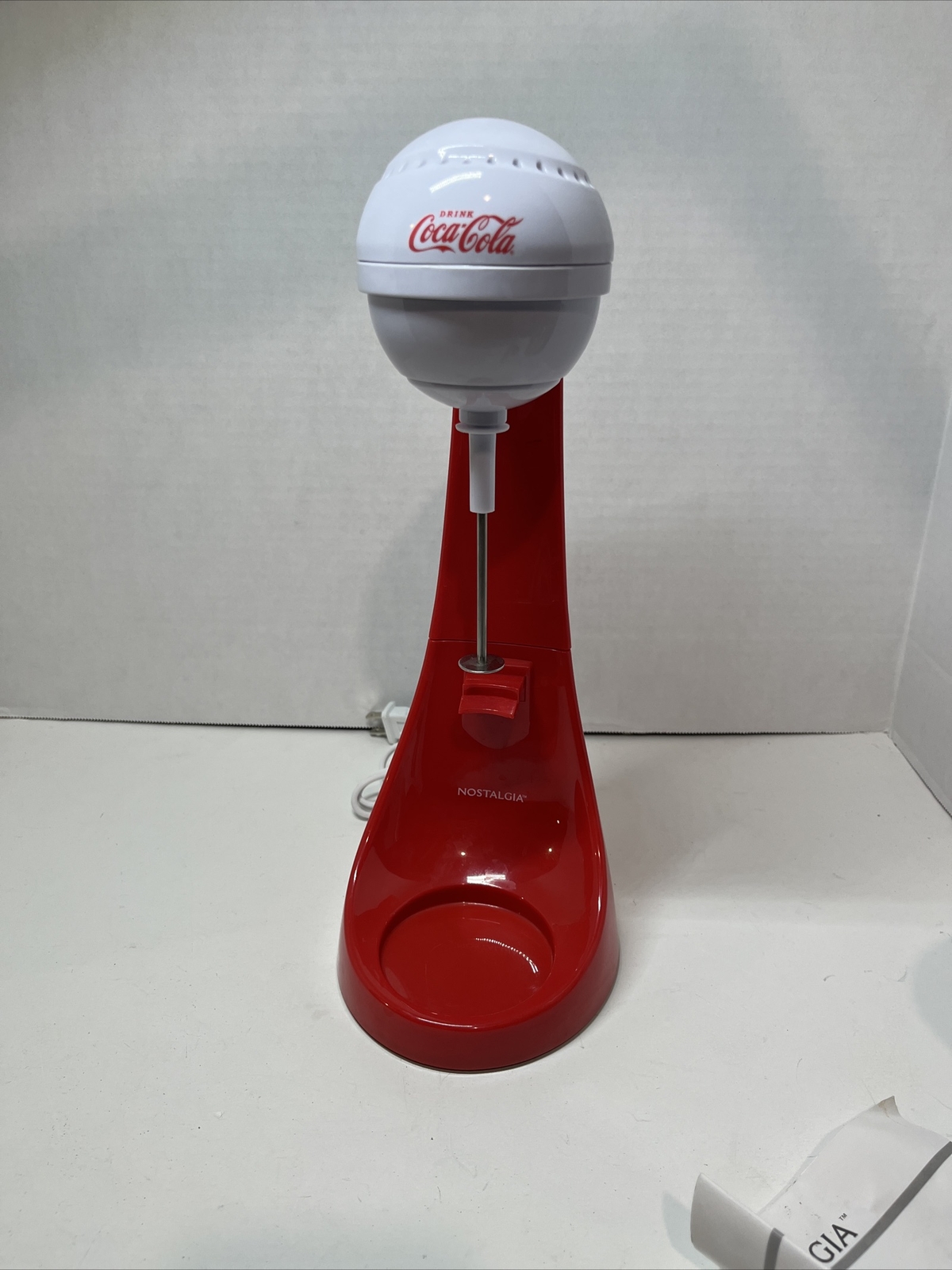 Nostalgia Coca Cola 2 Speed MilkShake Maker Ice Cream Mixer Drink Blender