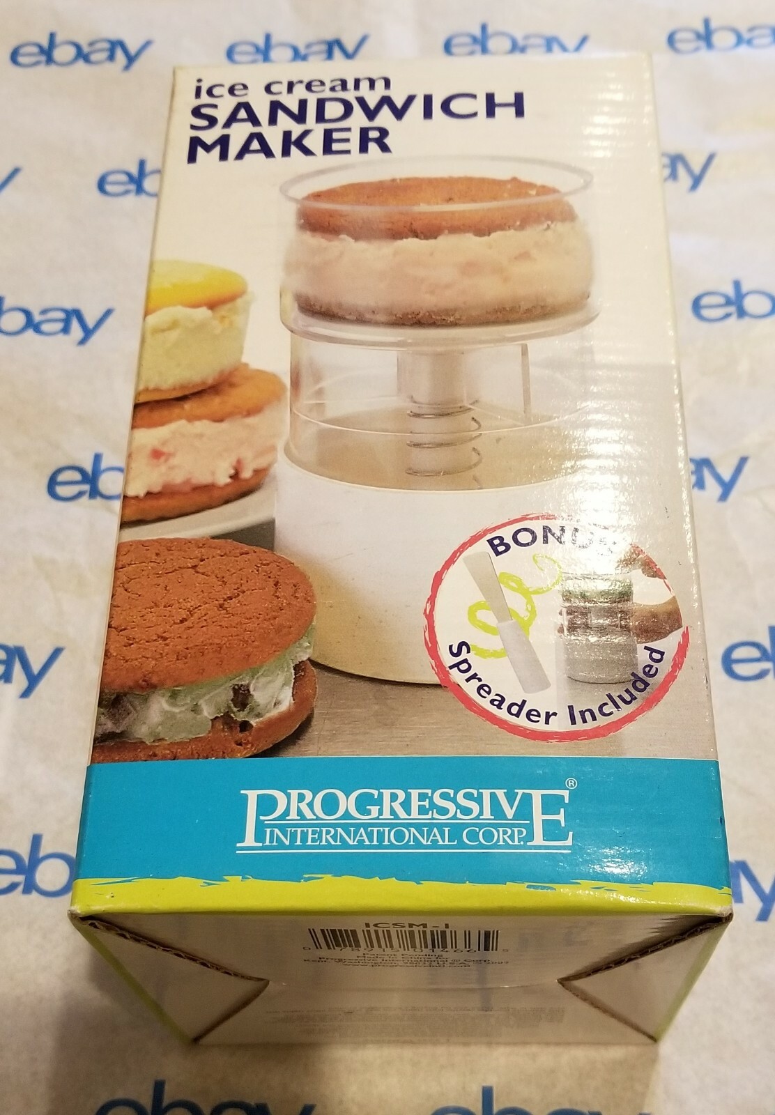 Ice Cream Sandwich Maker 2 Sizes, Recipes, Quick & Easy – by Progressive NIB