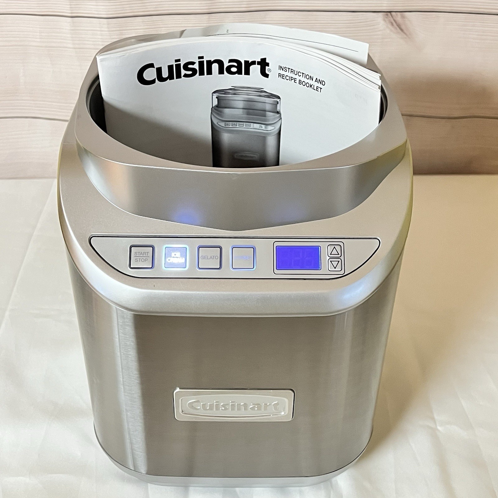 Cuisinart ICE-70 Ice Cream Maker 2-Qt Stainless Steel Base ONLY Main Unit *READ*