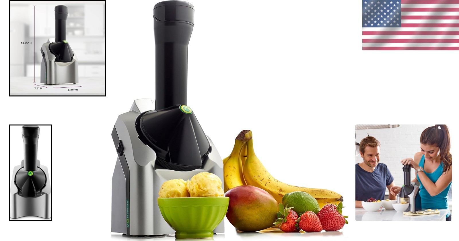 Classic Healthy Dessert Maker – Quick 200W Soft Serve for Guilt-Free Indulgence