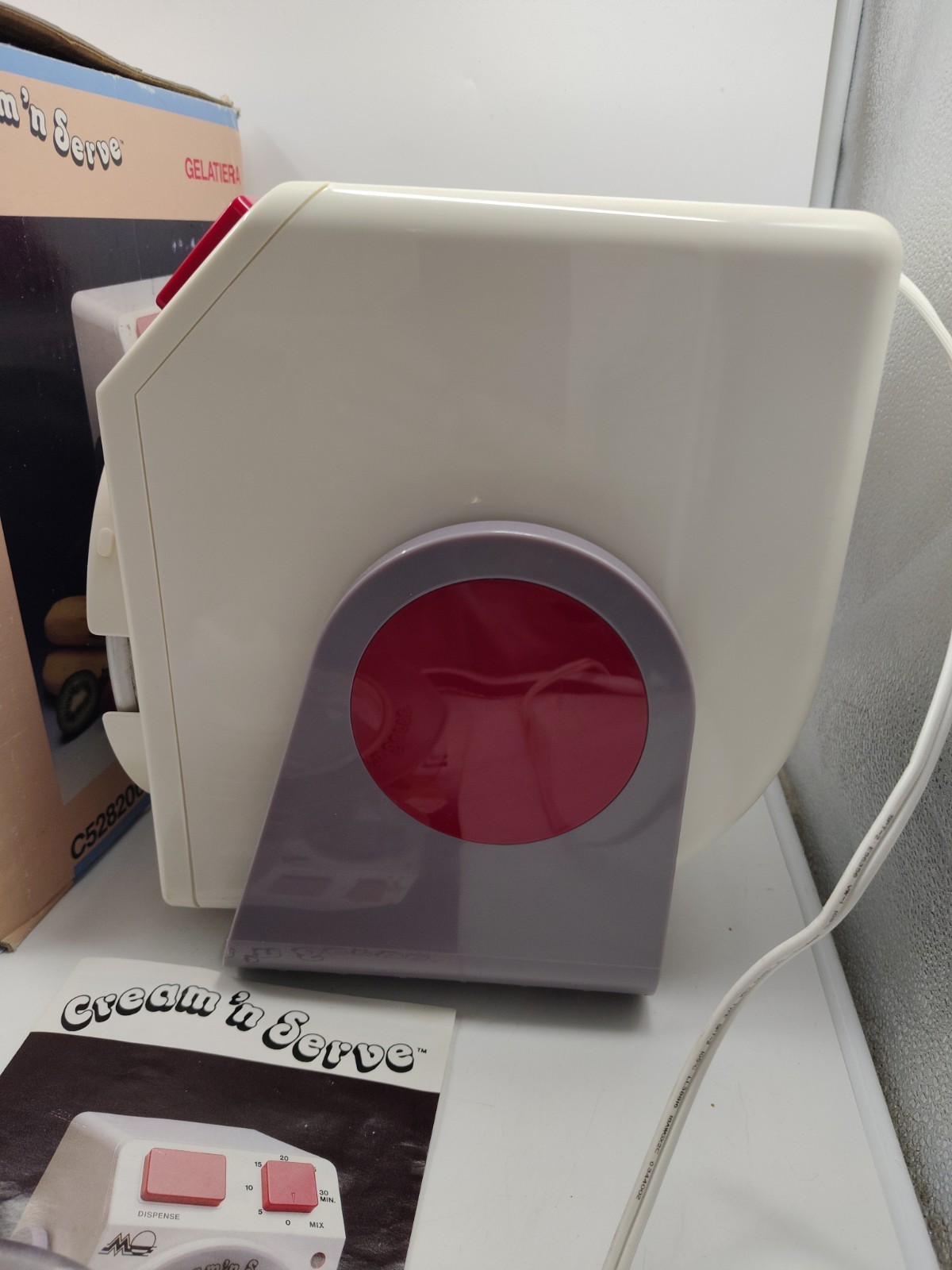 Vintage Cream N Serve Soft Ice Cream Maker & Dispenser Gelatiera C528206