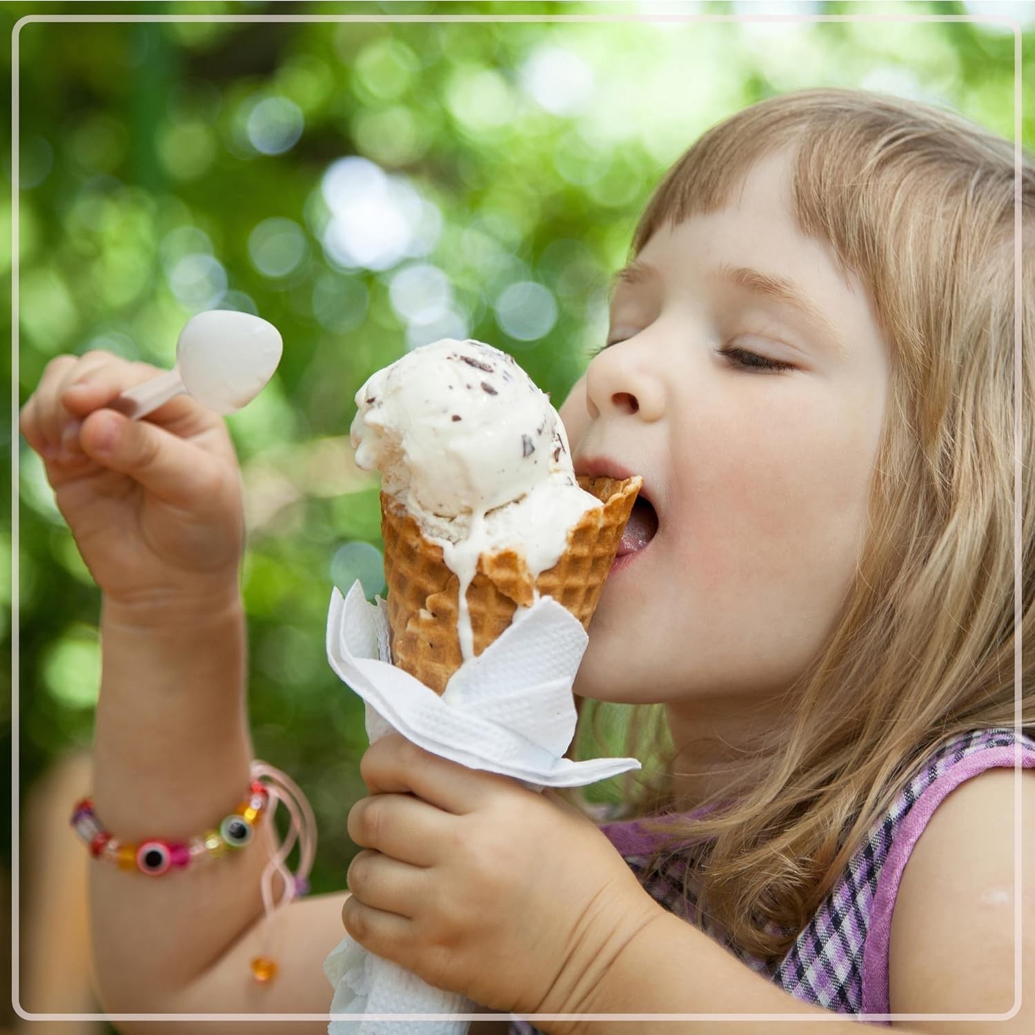 Portable 4 Qt Ice Cream Machine – Aqua & White for Easy Custom Treats Anywhere