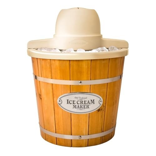 4QT Family-Friendly Electric Ice Cream Maker – Vintage Design for Every Occasion
