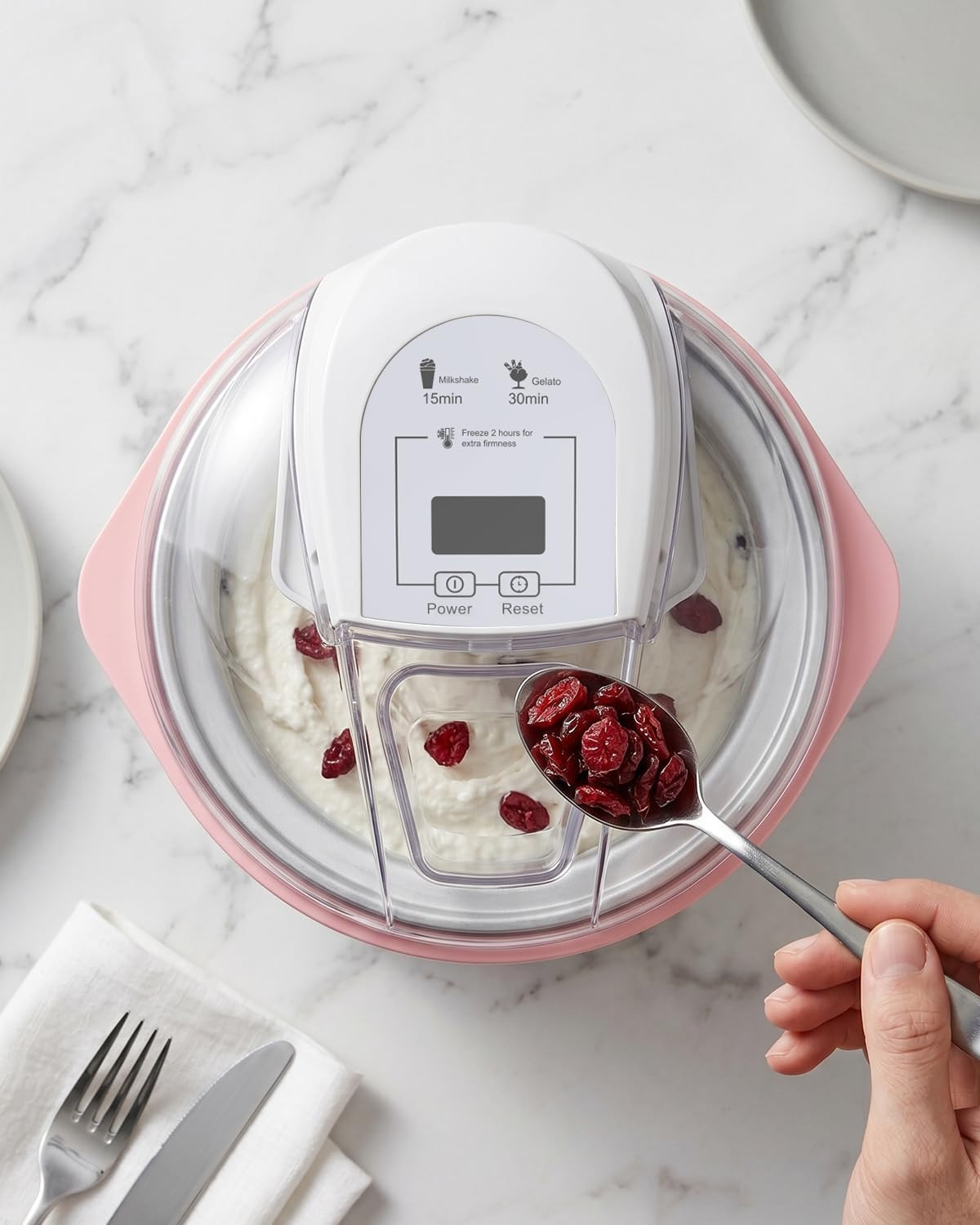 Ice Cream Maker, 1.6 Quarts Ice Cream, Gelato, Sorbet, Milkshakes, Frozen Yogurt