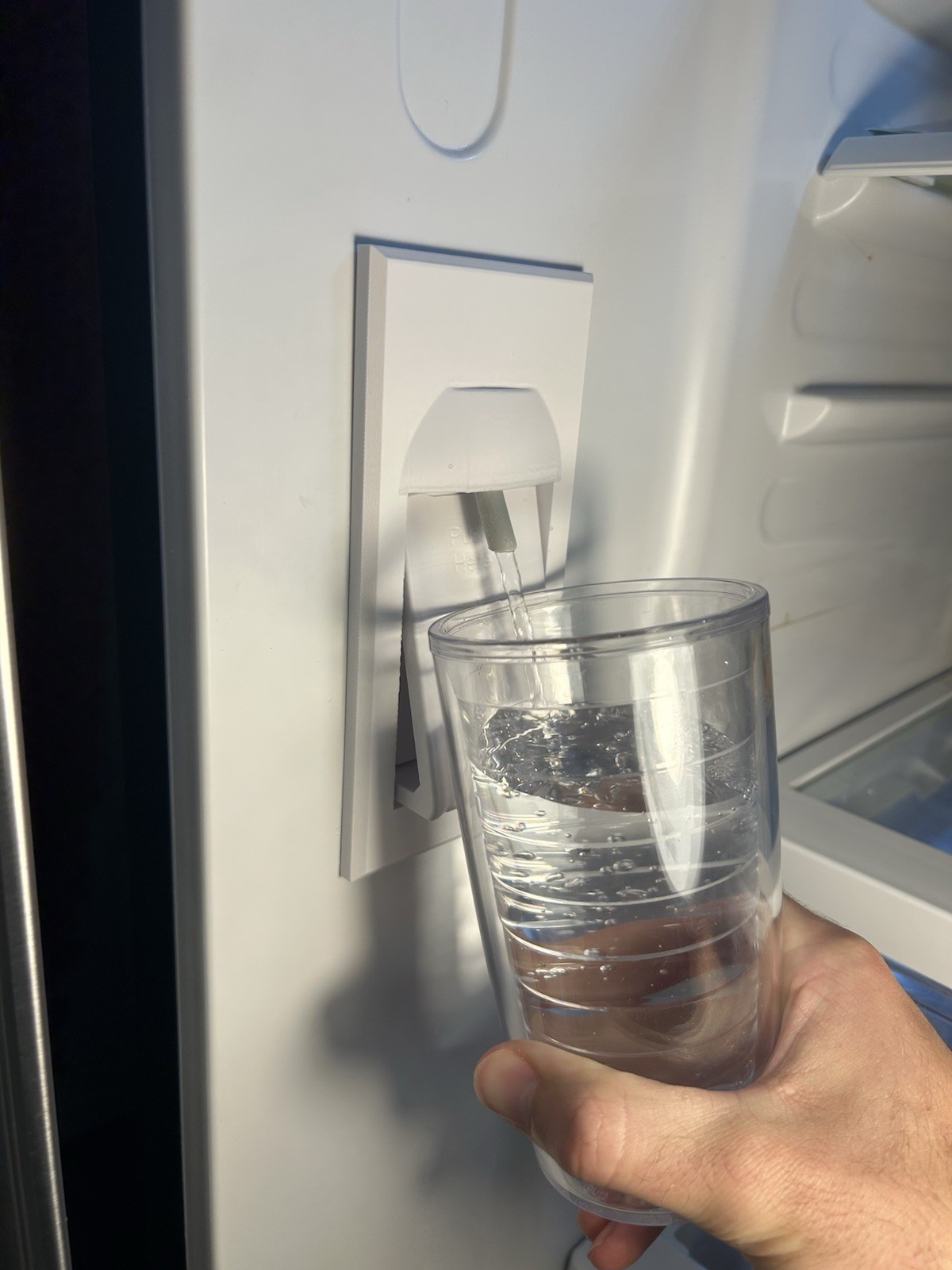 GE Refrigerator Internal Water Dispenser Lever Button Upgrade | Hands-free