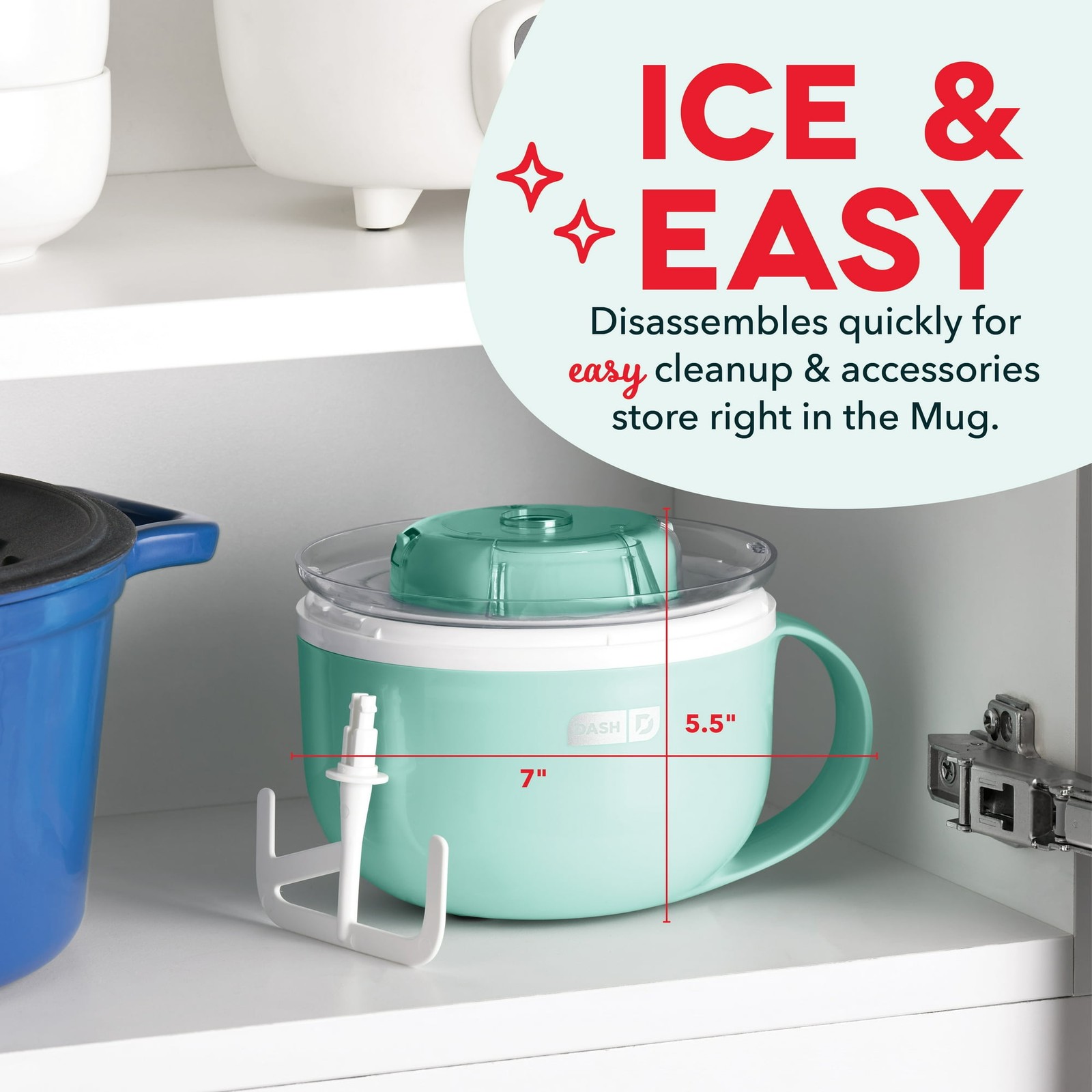 Aqua 0.5 qt Ice Cream Maker 7 in. H X 6 in. W X 7 in. L