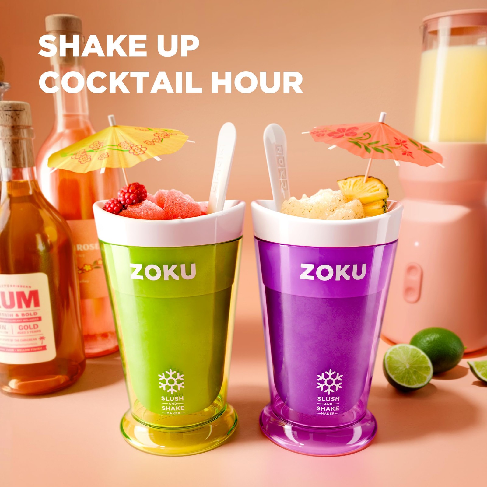 Jumbo Slush and Shake Maker, Compact Make and Serve Cup with Freezer Core Cre…