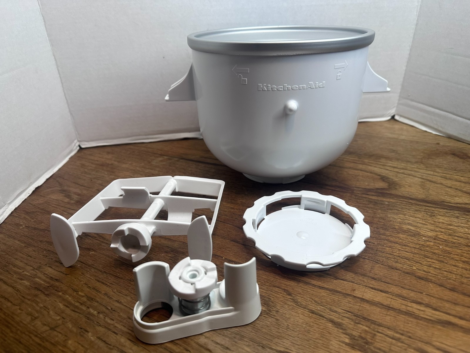 KitchenAid KICA0WH Ice Cream Maker Attachment for Most KitchenAid Models