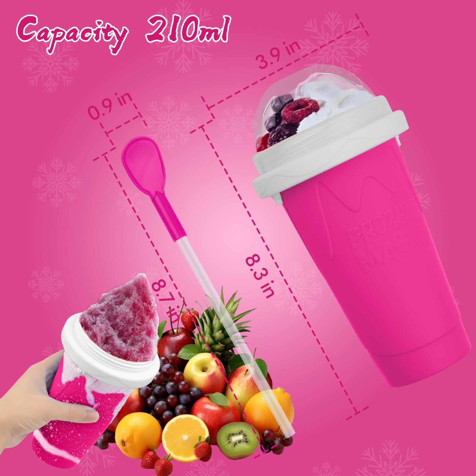 3PCS Slushie Maker Cups, DIY Magic Slushy Maker Squeeze Cups, Smoothie Slushy…