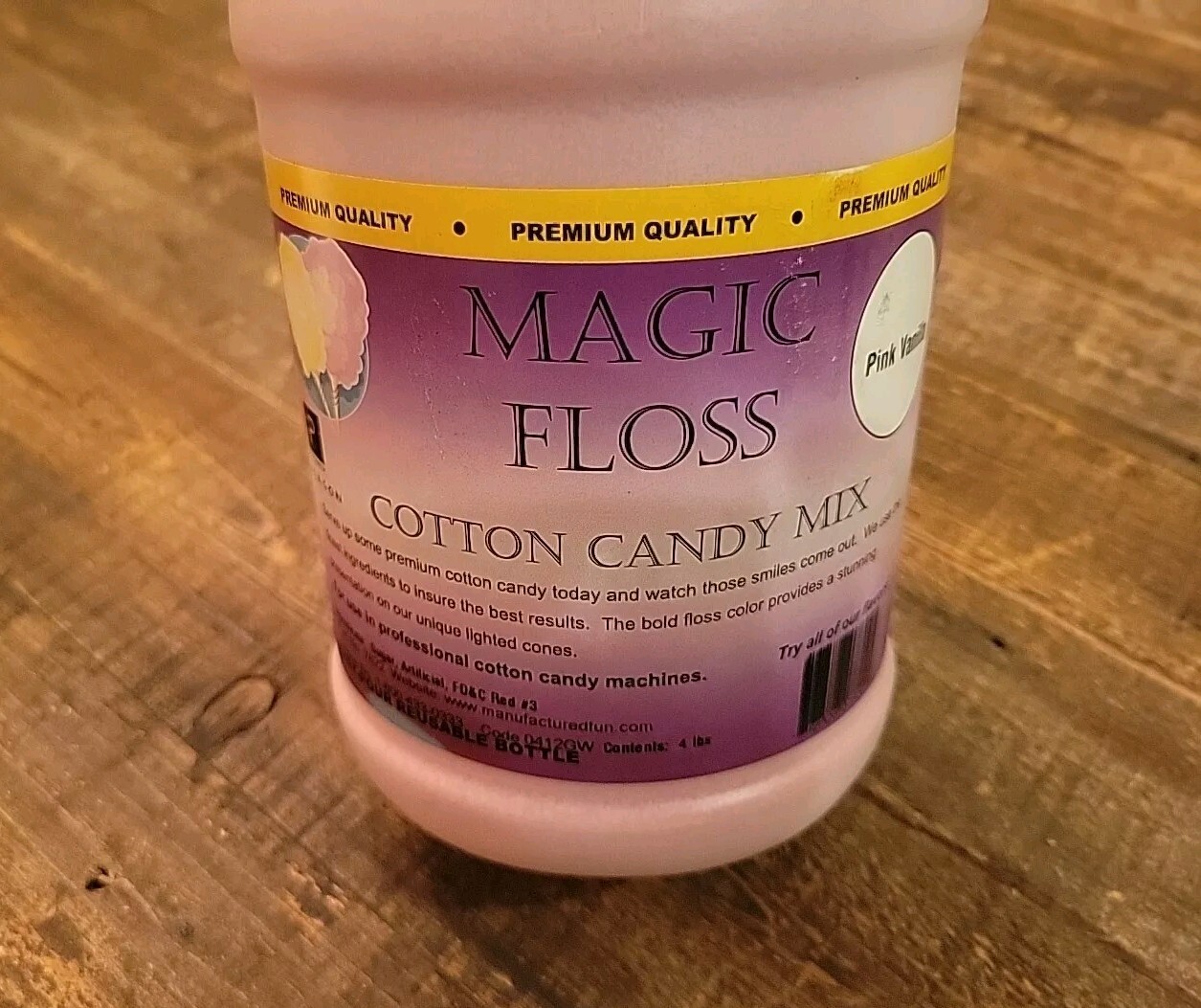 Cotton Candy Machine Sugar 4 Pound Pink Vanilla 4lb Paragon Magic Floss Premium