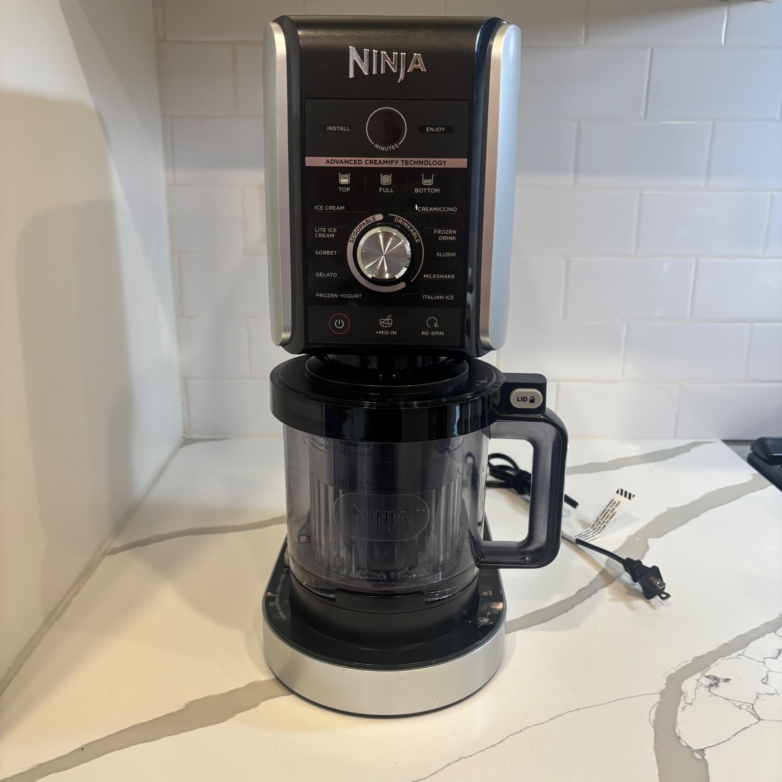 Ninja CREAMi Deluxe 11-in-1 Ice Cream Maker Silver Black NC501