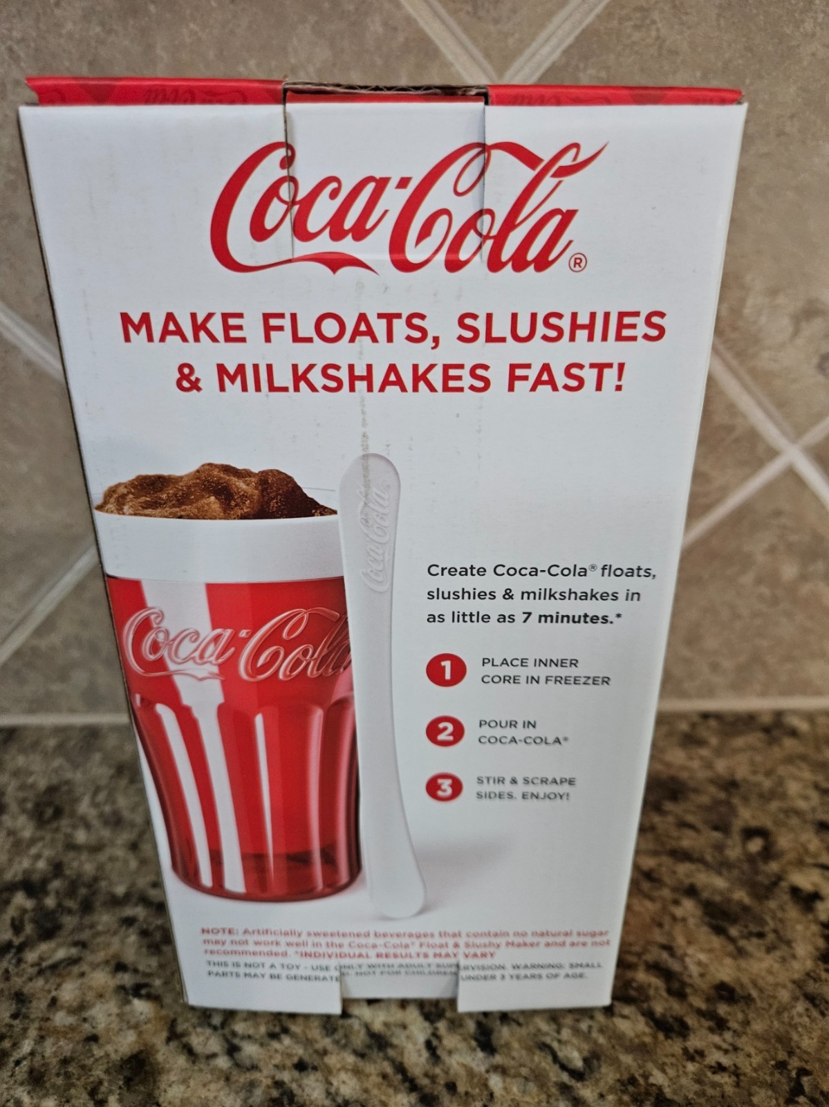 Coca-Cola Float & Slushy Maker Retro Make and large package of vintage napkins