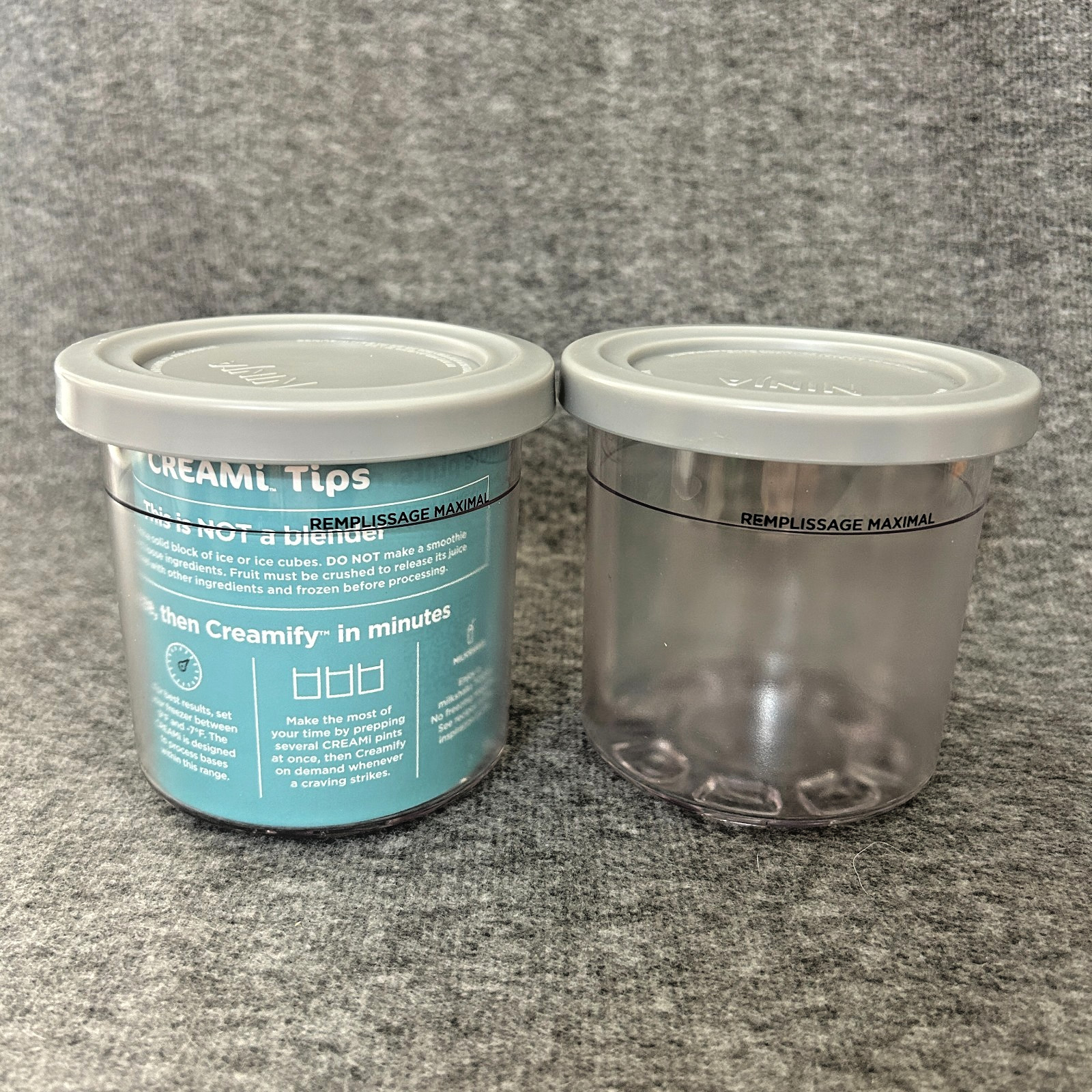Ninja CREAMi Original Pint Replacement Containers Ice Cream Genuine 16oz LOT 2