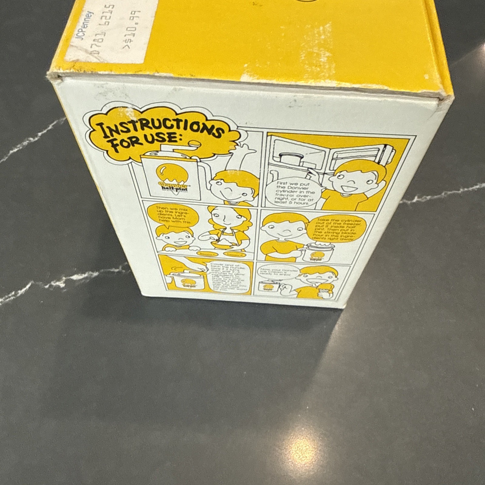 Ice Cream Maker DONVIER Manual Hand Crank Half-Pint Vintage 1980 IN BOX