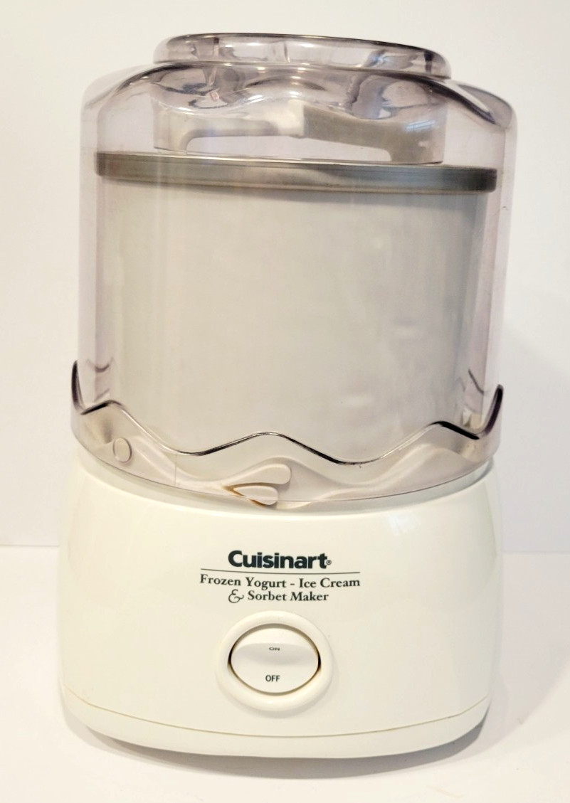 Cuisinart ICE-20 Frozen Yogurt, Ice Cream, Sorbet Maker, White 1 Quart