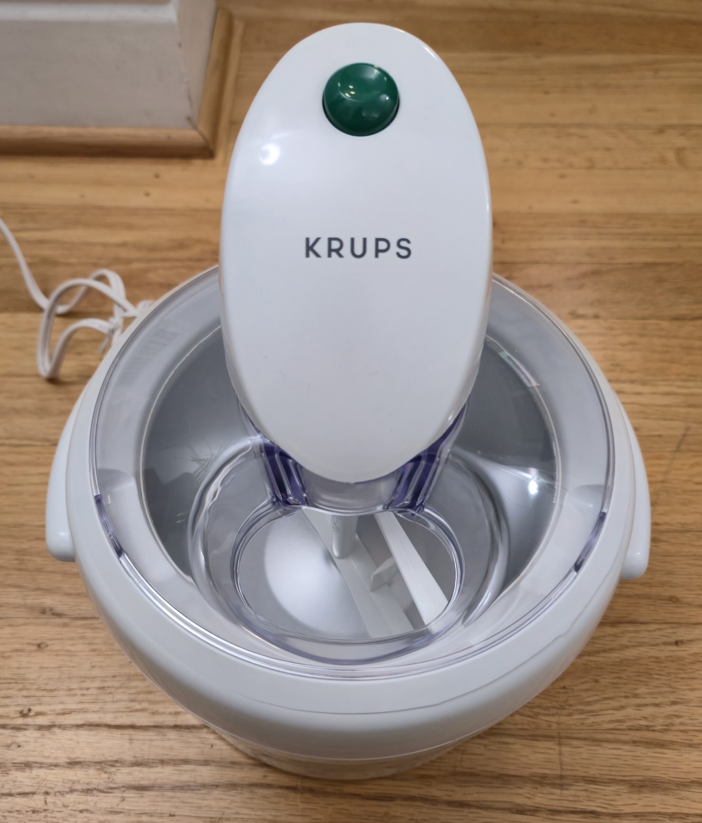 Krups La Glaciere Ice Cream Sorbet Maker Model 358 White Tested Works Video!