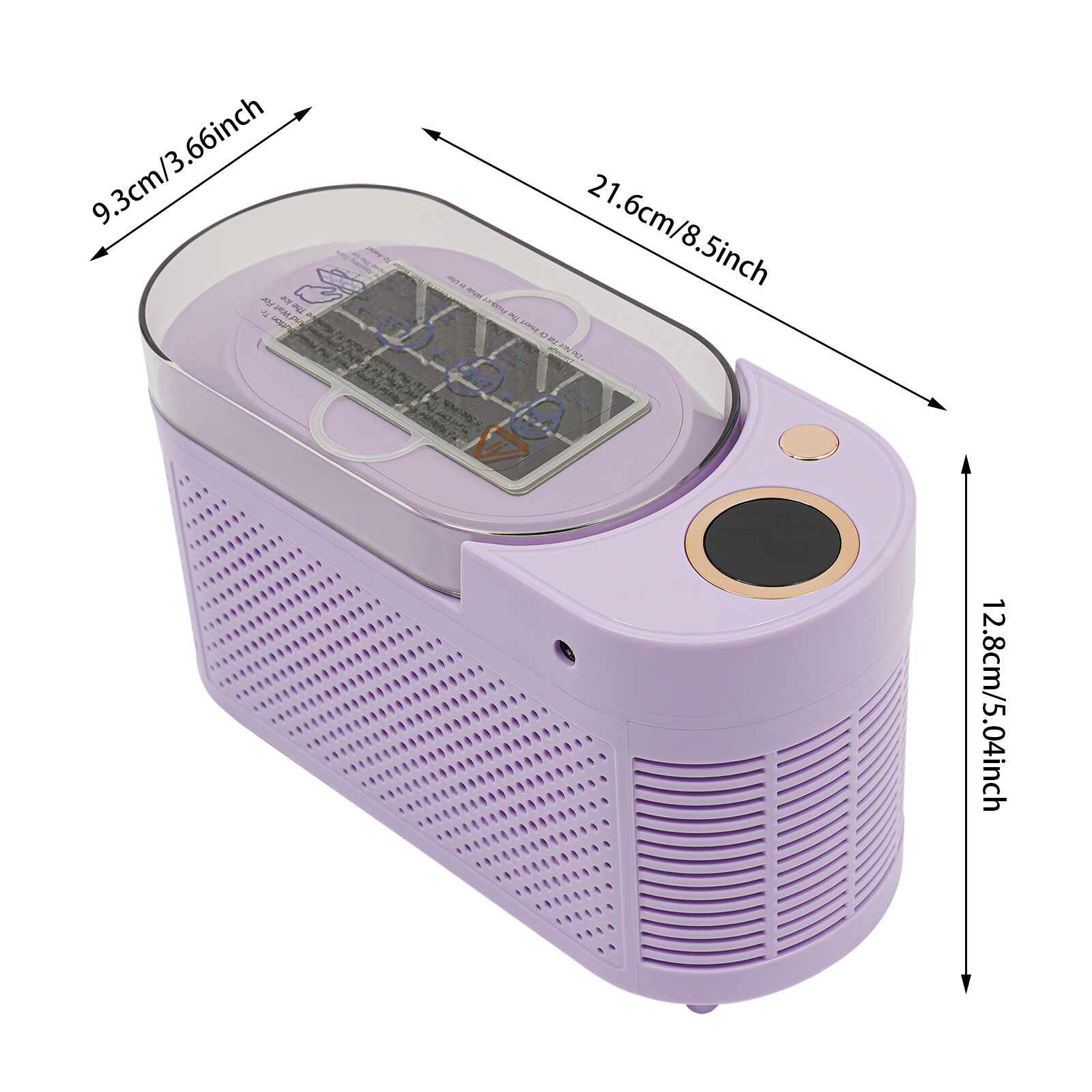 12V Purple Mini Countertop Ice Maker, Compact Ice Machine for Home/Car/Travel