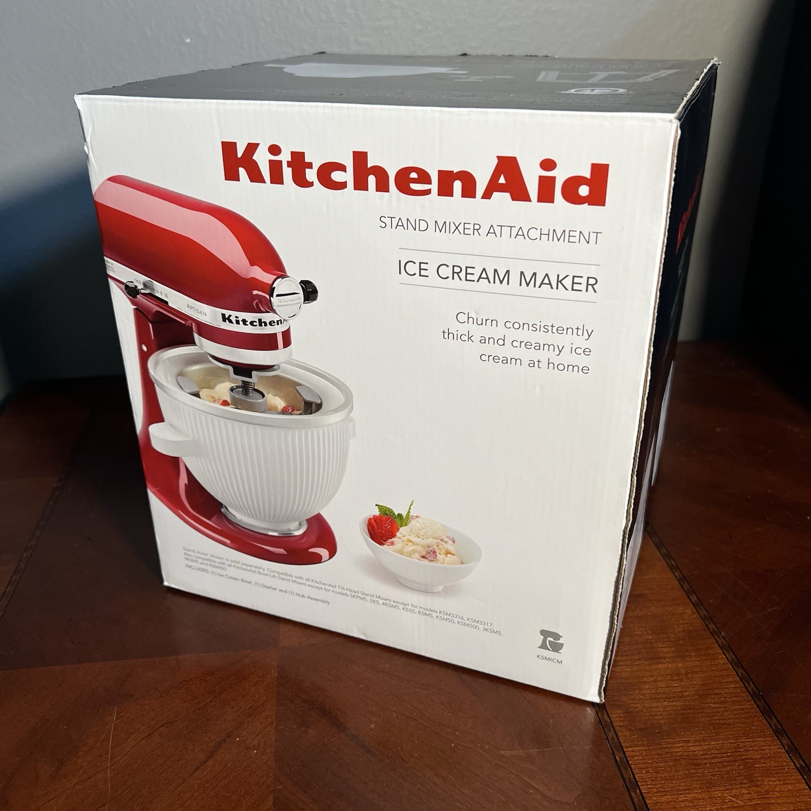 KitchenAid Ice Cream Maker Attachment Stand Mixer w/ Box – VG+ Condition
