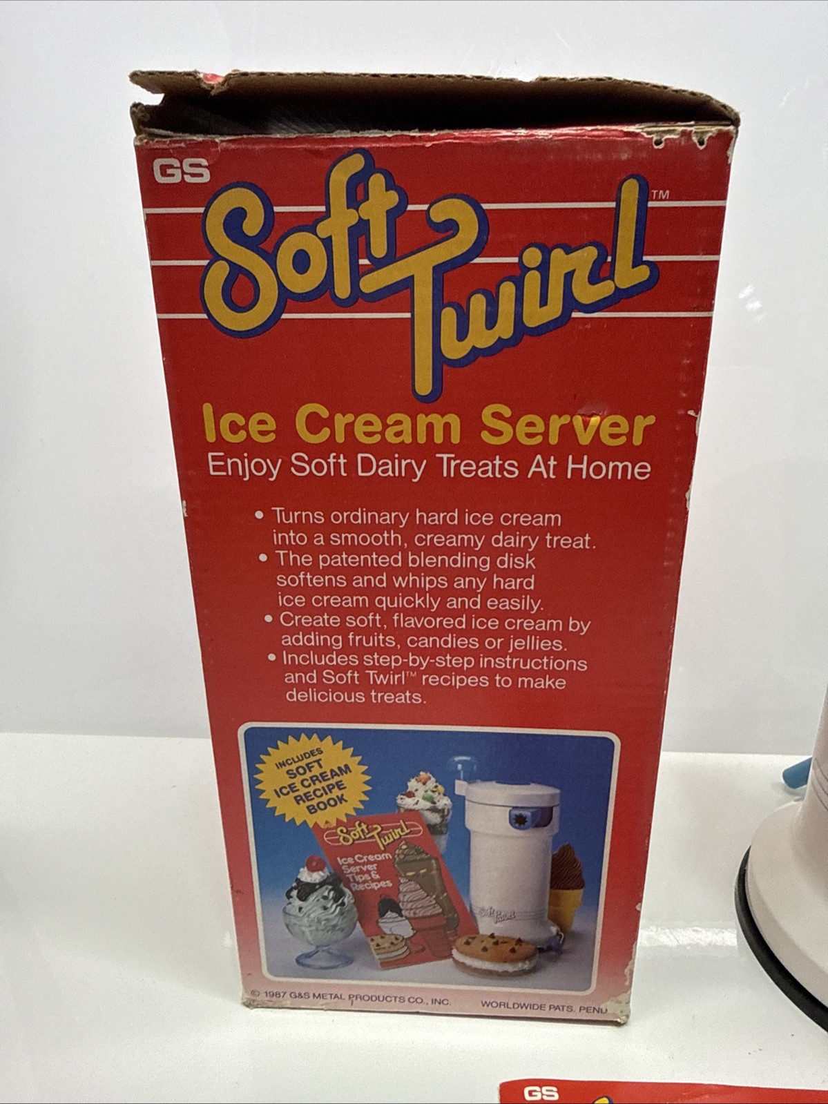 Vintage 1987 GS Soft Twirl Ice Cream Server Hand Crank Soft Serve Maker ST-1000