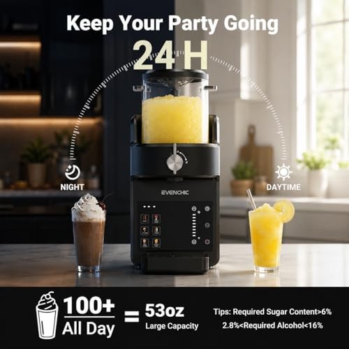 Slushie Machine, Frozen Drink & Soft Serve Ice Cream Maker | No Ice Black+Gray