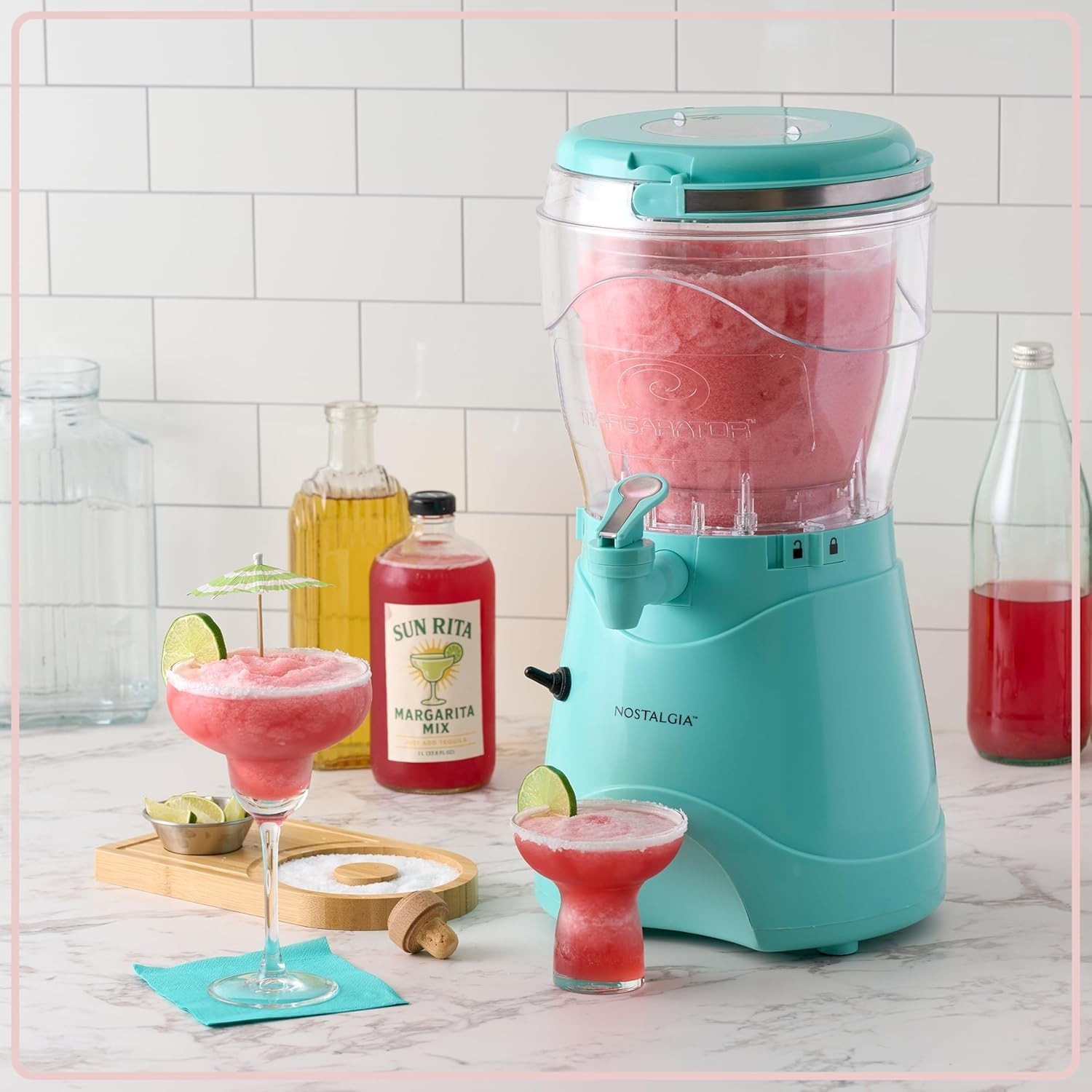 Frozen Drink Maker and Margarita Machine for Home – 128-Ounce Slushy Maker wi…