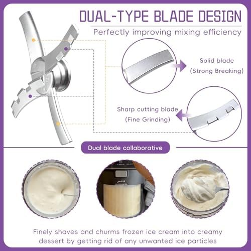 Replacement Paddle Blade Ninja Creami NC300 Series Ice Cream Maker, 304 Stainles