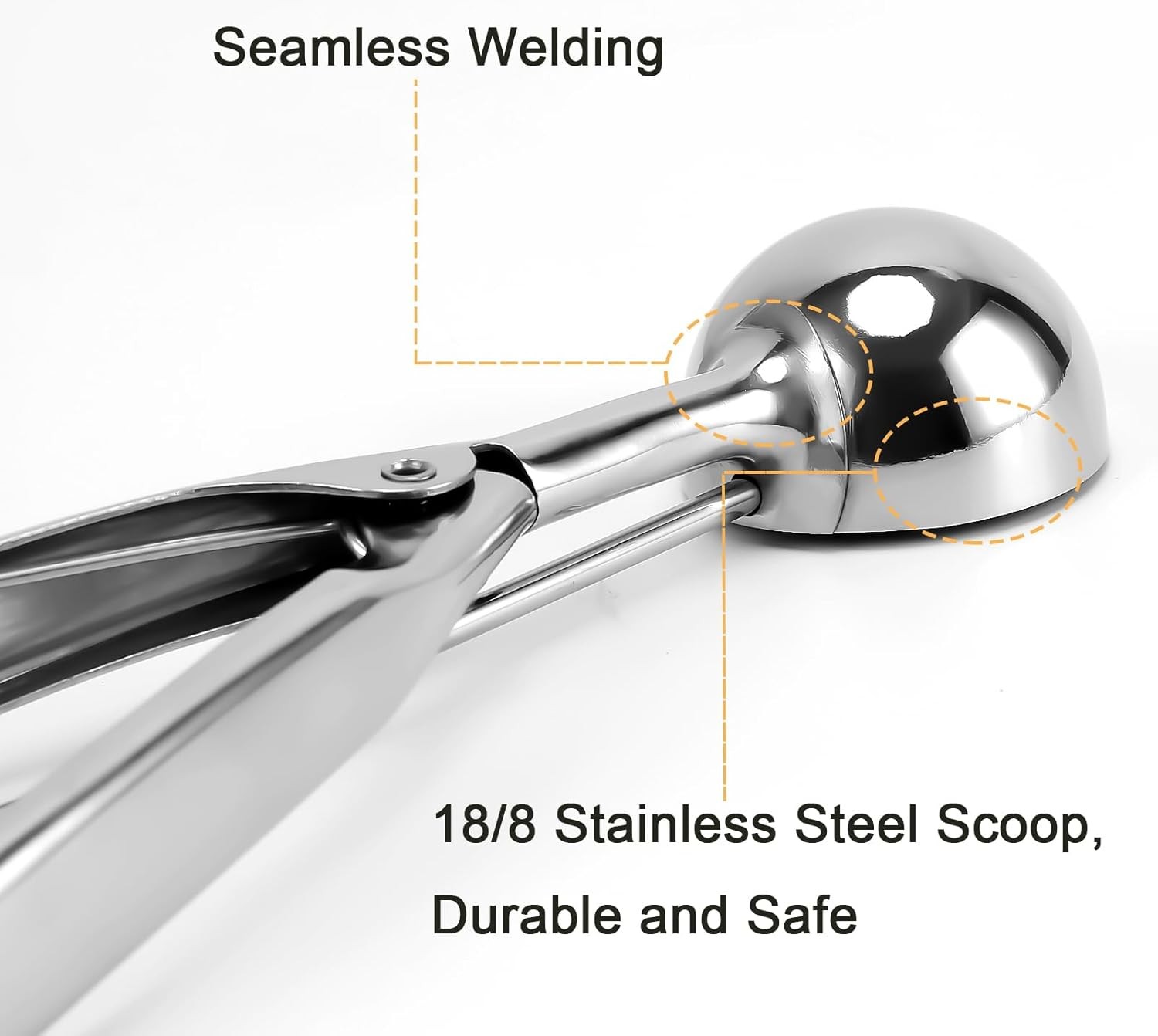 Small Cookie Scoop, 1 tablespoon Scoop For Baking, 1 13/32 #60, Silver