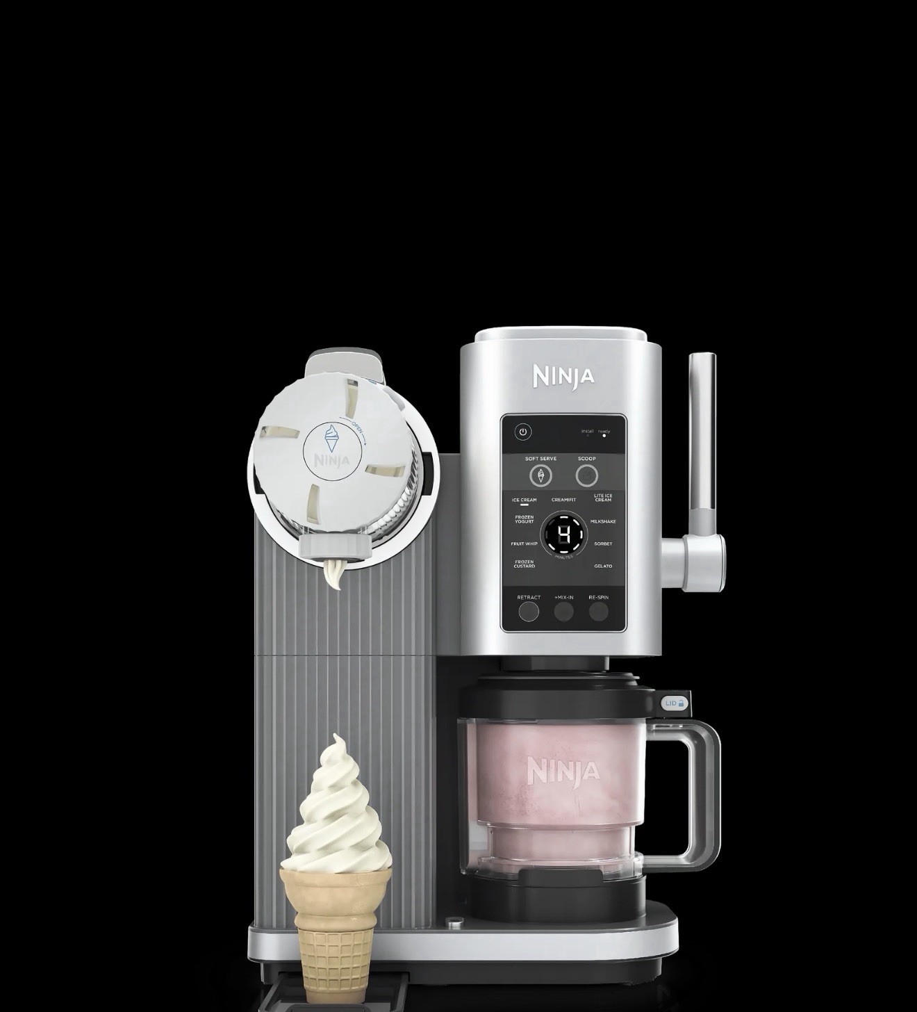 Ninja CREAMi Scoop & Swirl Ice Cream Maker, Soft Serve Desserts, Sorbet, NIB