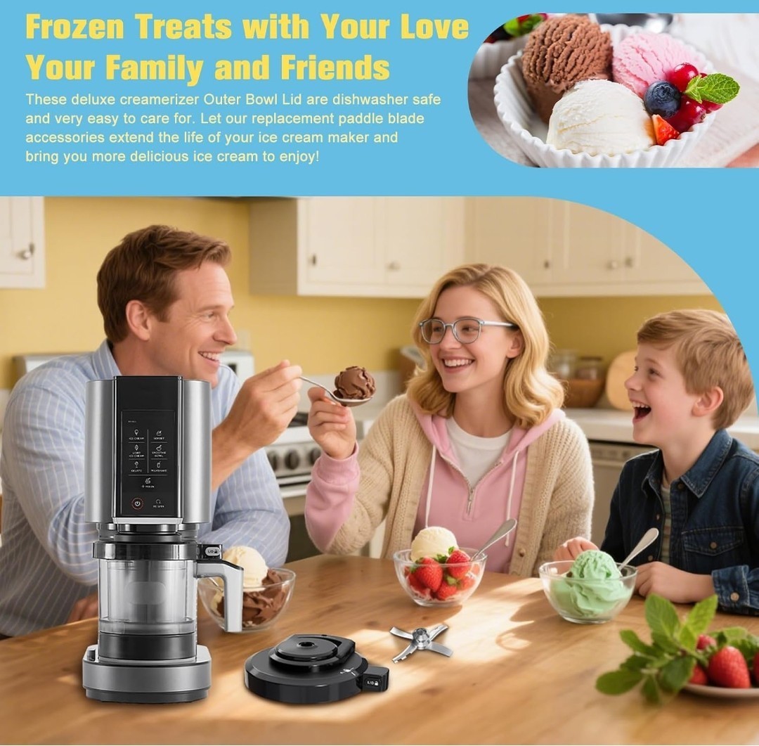 Ninja CREAMi NC300 NC301 Replacement Lid & Blade Kit Ice Cream Maker New
