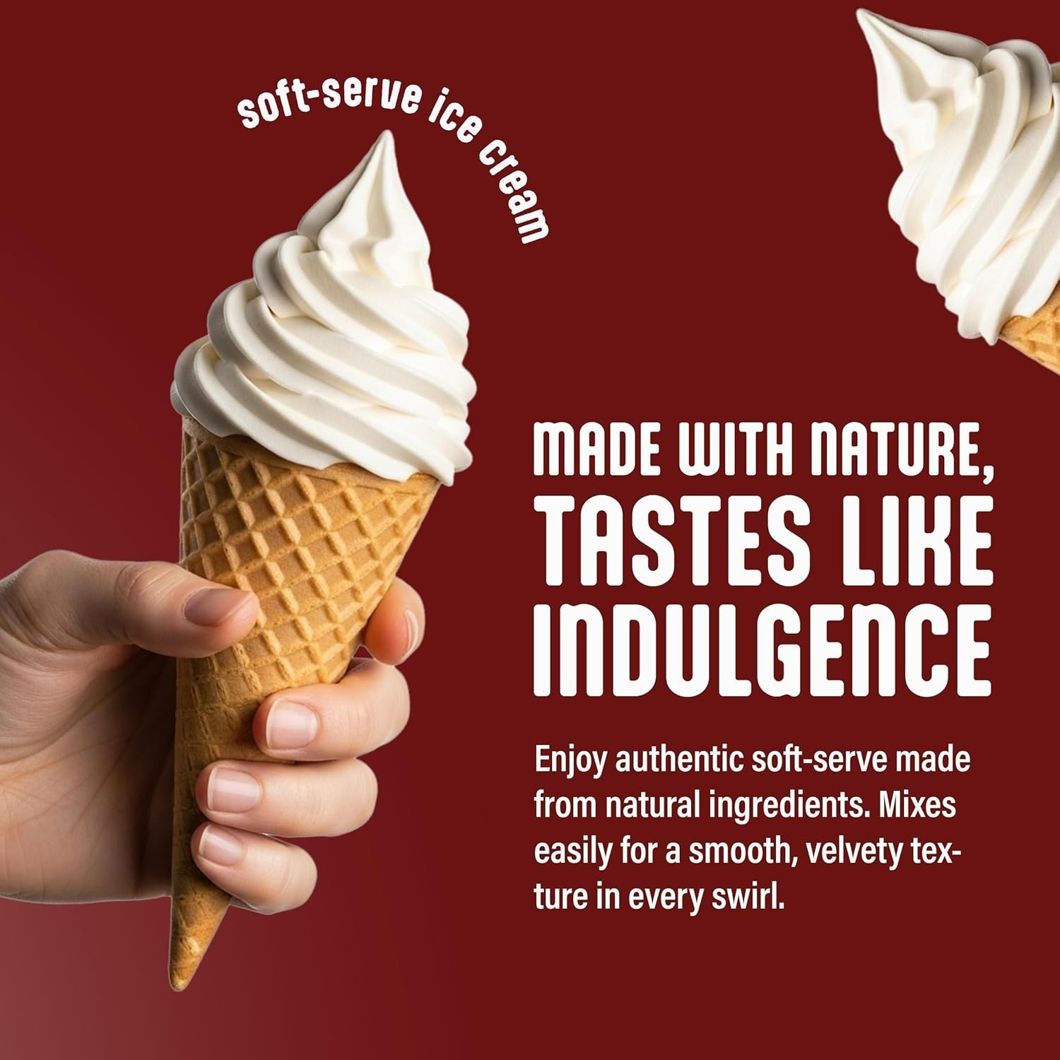 Soft Serve Ice Cream Mix – Natural Creamy Softserve Powder for Frozen Dessert
