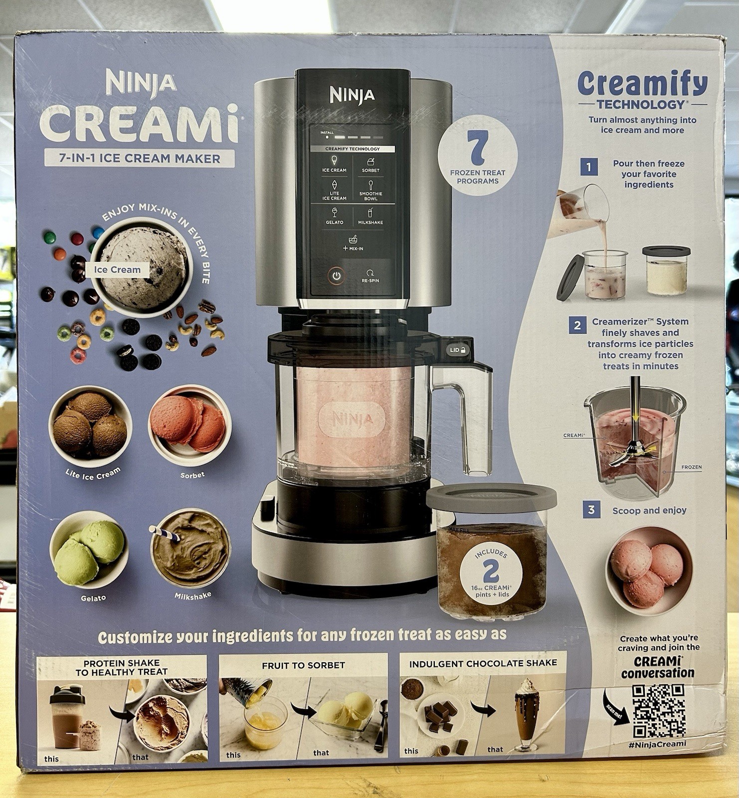 Ninja – CREAMi 7 in 1 Ice Cream Maker – 7 One-Touch Programs