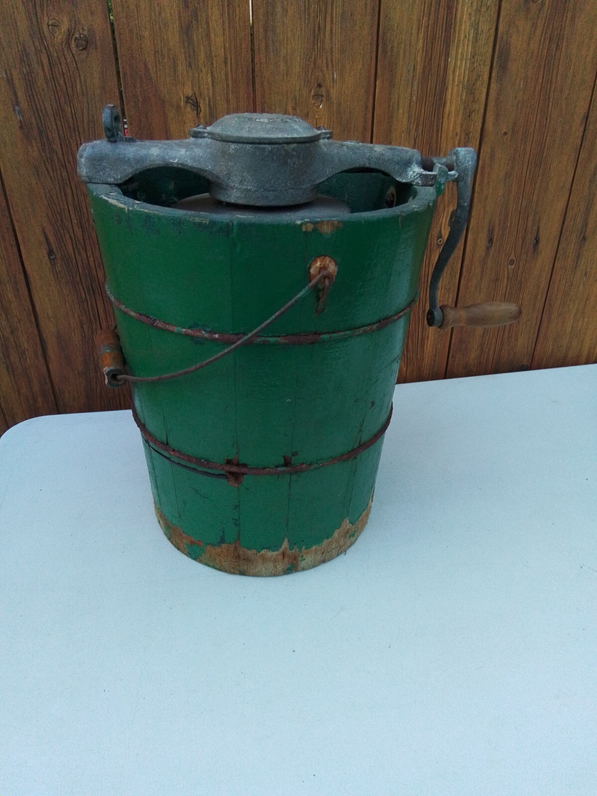 Antique Fre-Zee-Zee Crank Style Ice Cream Maker Complete See Video