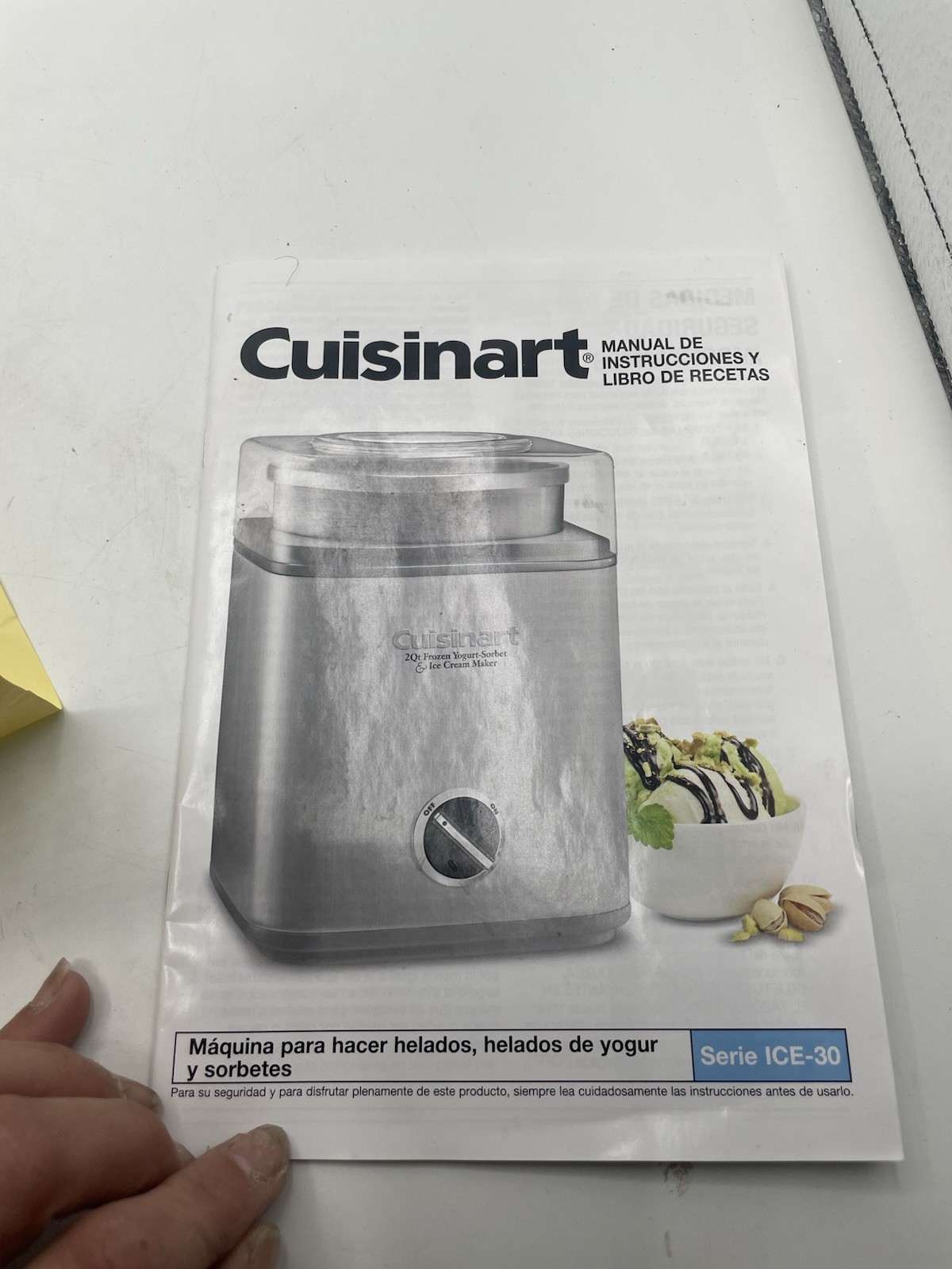 Cuisinart Frozen Yogurt Sorbet Ice Cream Maker Model ICE-30BCP1