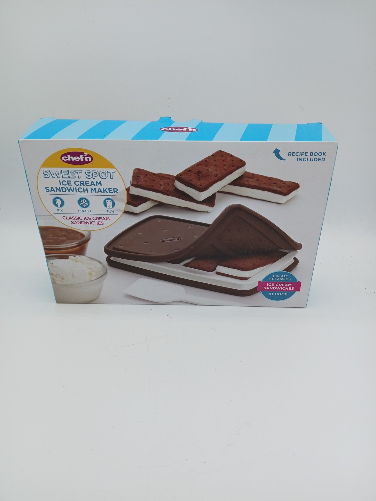 Chef’n Sweet Spot Ice Cream Sandwich Maker Classic Homemade Dessert Kit NIB