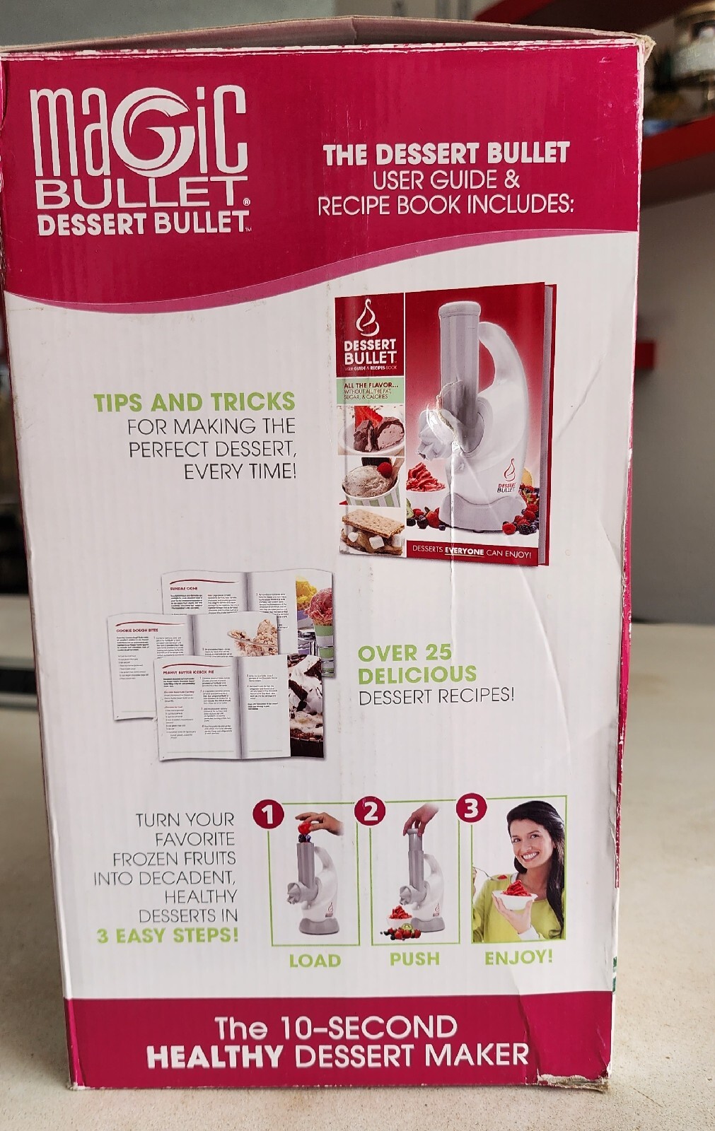 MAGIC BULLET DESSERT BULLET BLENDER – WHITE / GRAY – NEW – OPEN BOX