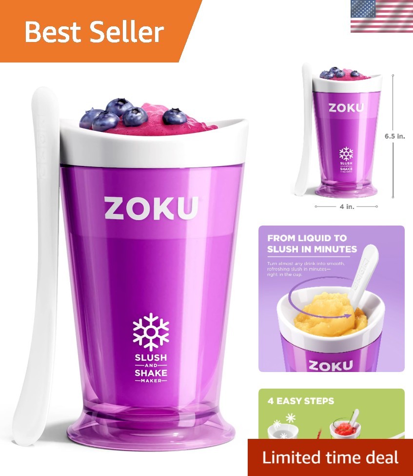 Fast & Easy Slush & Shake Maker – 8oz BPA-Free Cup for Refreshing Treats
