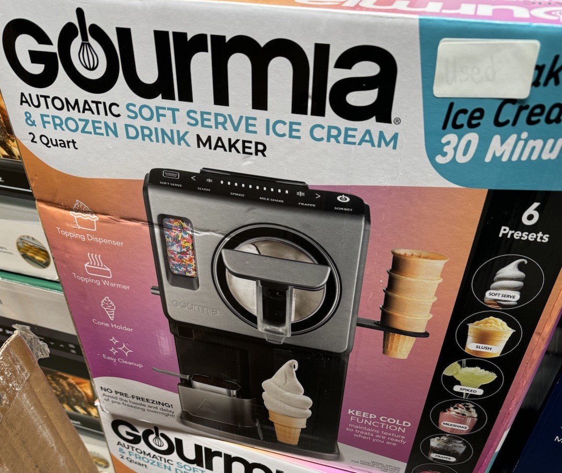 Gourmia Automatic Soft Serve Ice Cream & Frozen Drink Maker 2 Quart Silver New