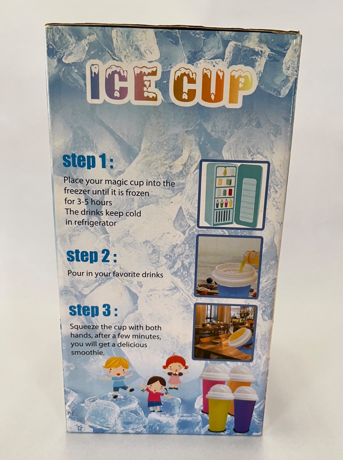 Silicon Slushy Maker Squeeze Ice Cup, Pink, Freeze for DIY Slushies!