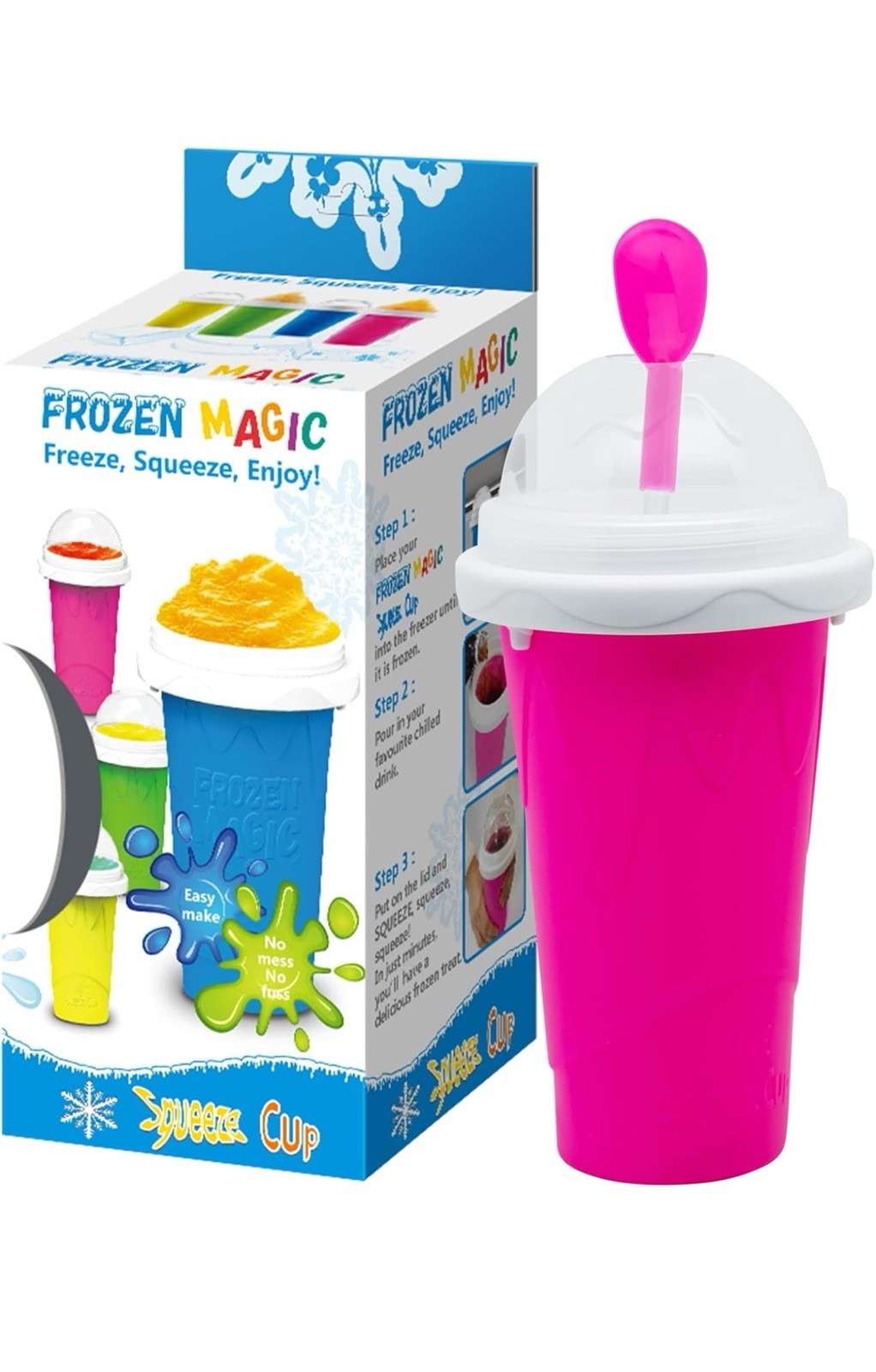 Frozen Magic Slushy Maker Cup, Slushie Cups Maker, Milk Cola Juice Squeeze Cups