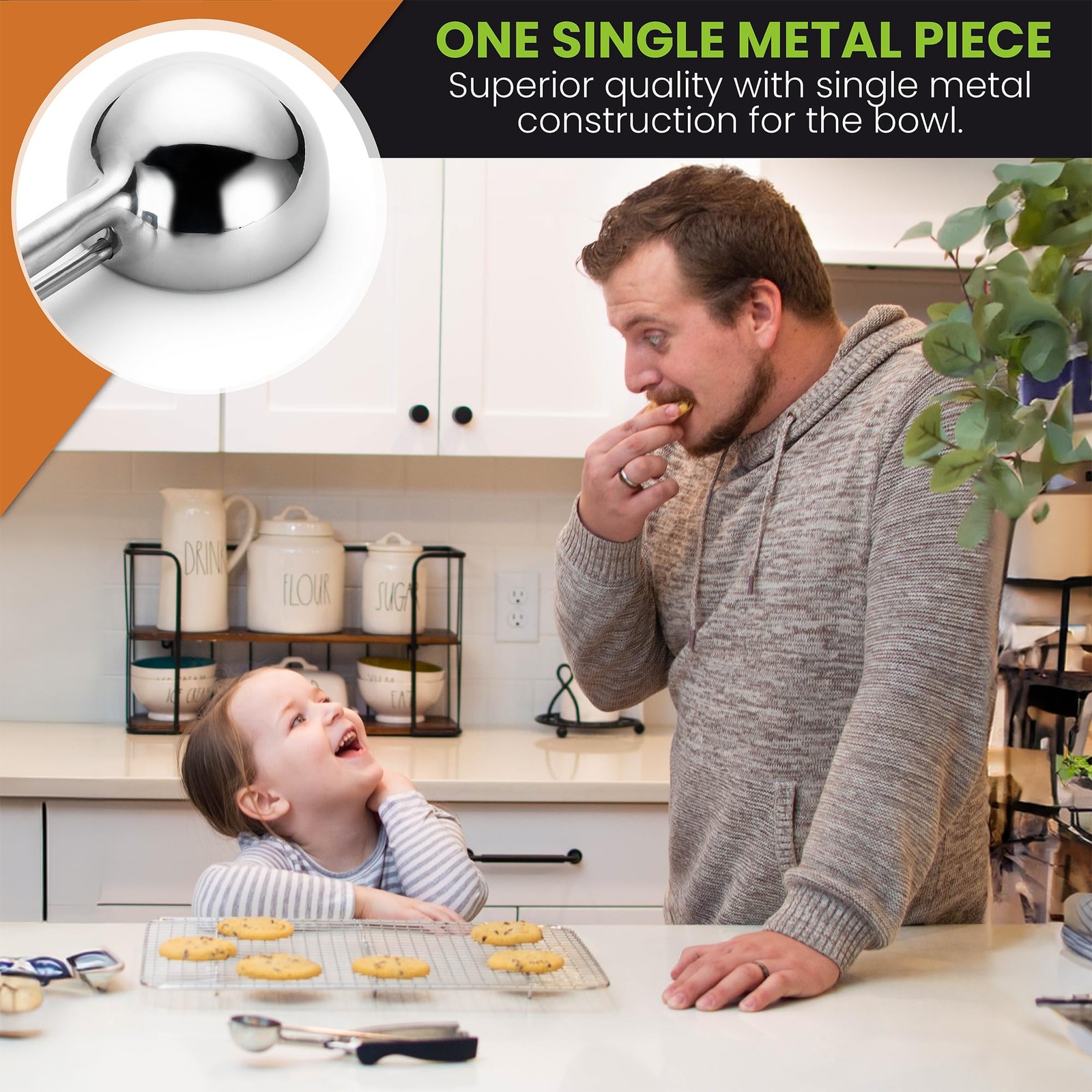 Spring Chef Small 1 Tablespoon Stainless Steel #60 – – 1 Tbsp, Black