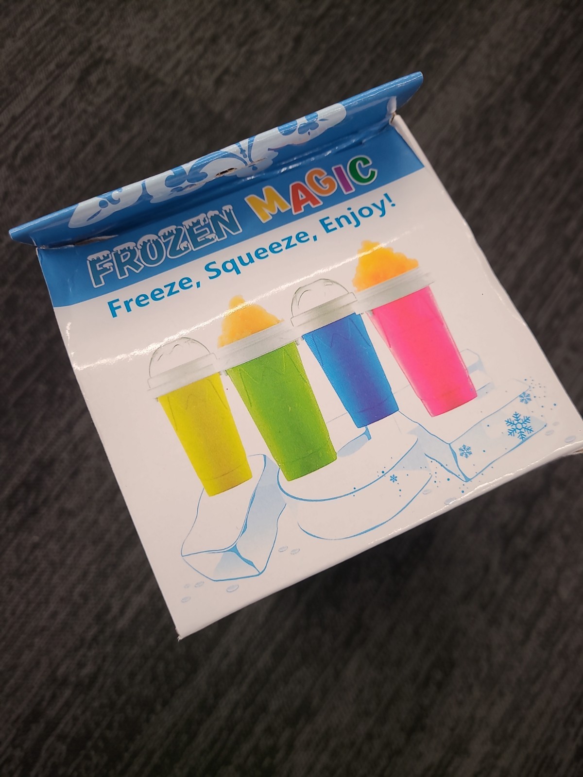 Plastic slushy maker cup, Frozen Magic Squeeze Cup