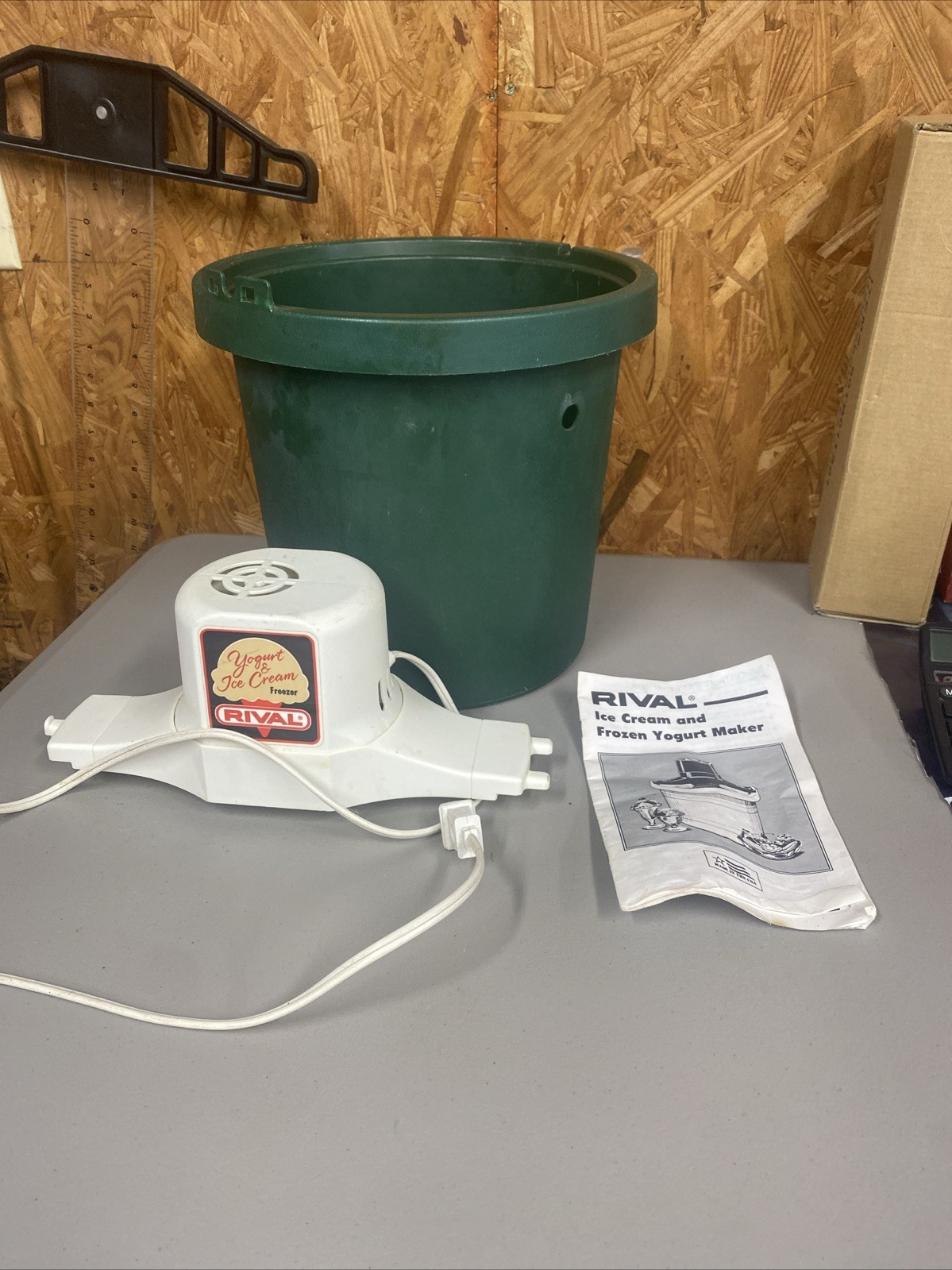 Rival Ice Cream & Yogurt Maker Electric Model 8401OEM Motor Bucket And Booklet