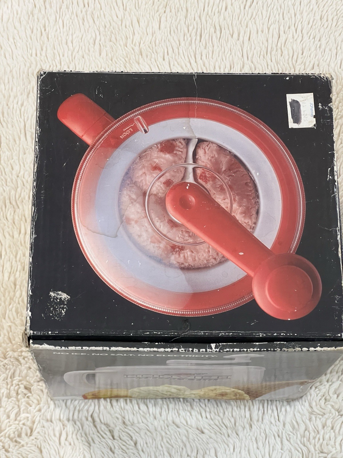 VTG Donvier Premier Ice Cream Maker 1 Quart White Manual Hand Crank Japan NOS