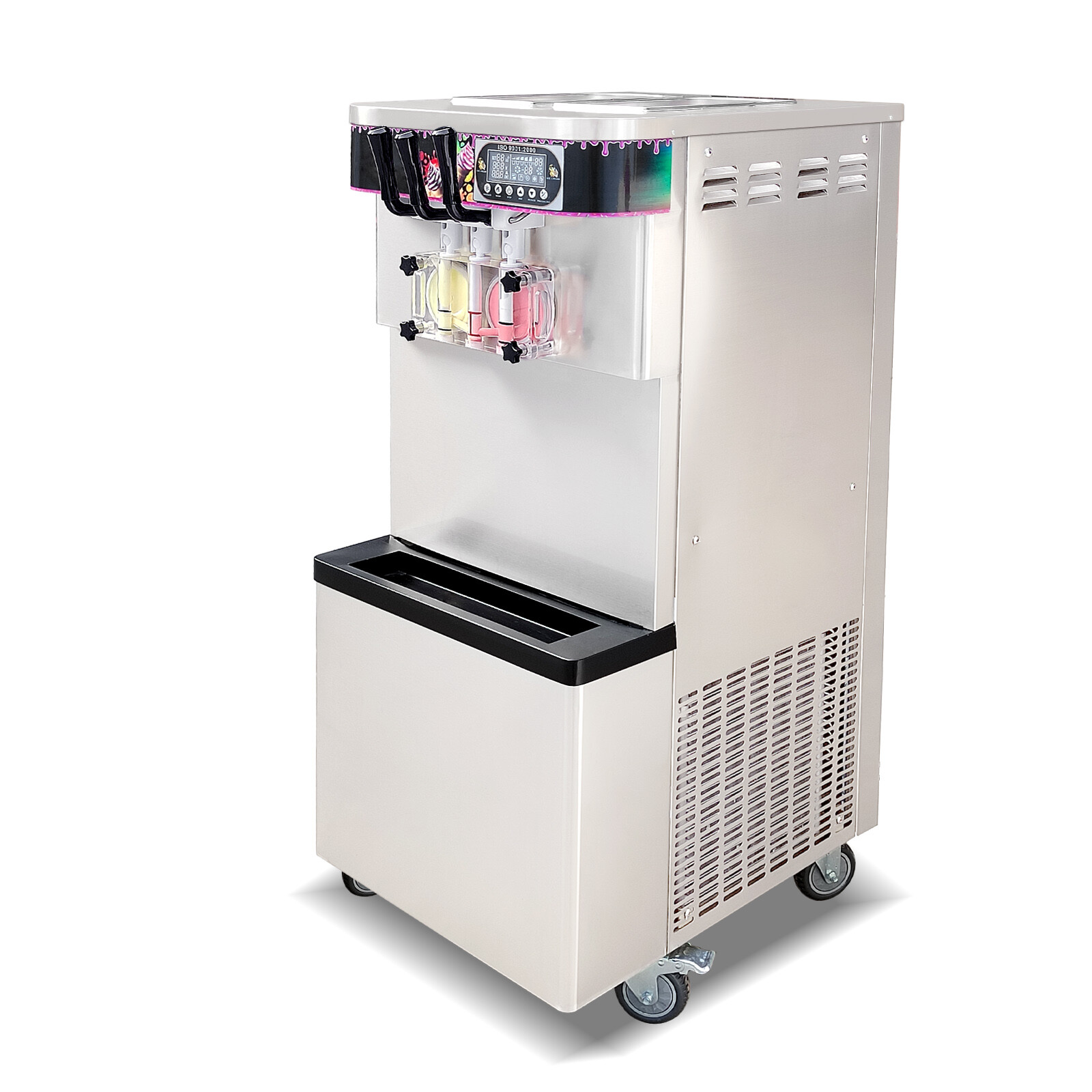 Kolice Commercial Frozen Yogurt Maker, 3 Flavors Soft Ice Cream Machine