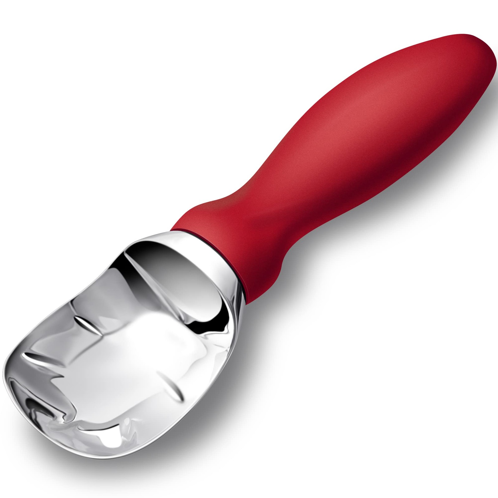 Rainspire Ice Cream Scoop Stainless Steel with 7.9×2.2×1.6 inch, Red