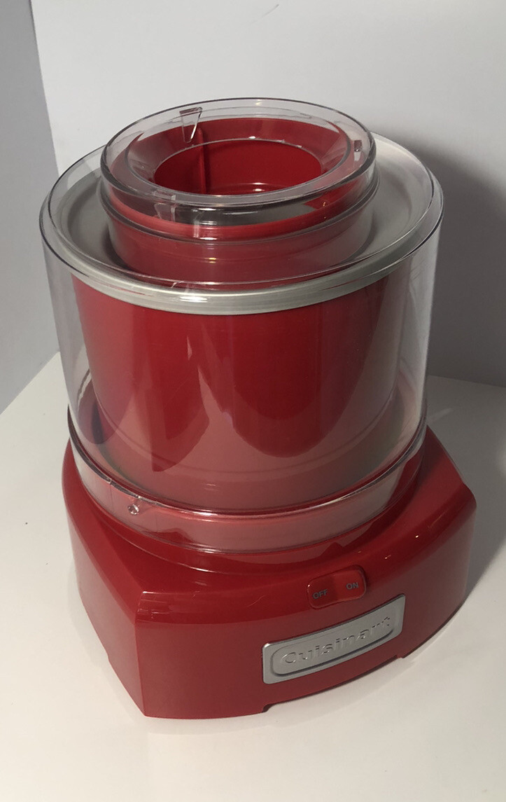 Red Cuisinart ICE-21 Frozen Yogurt-Ice Cream and Sorbet Maker–used a few times