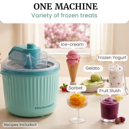 EIM1750 Self-Churning Electric 1Qt. Ice Cream Maker, Homemade Ice Cream,